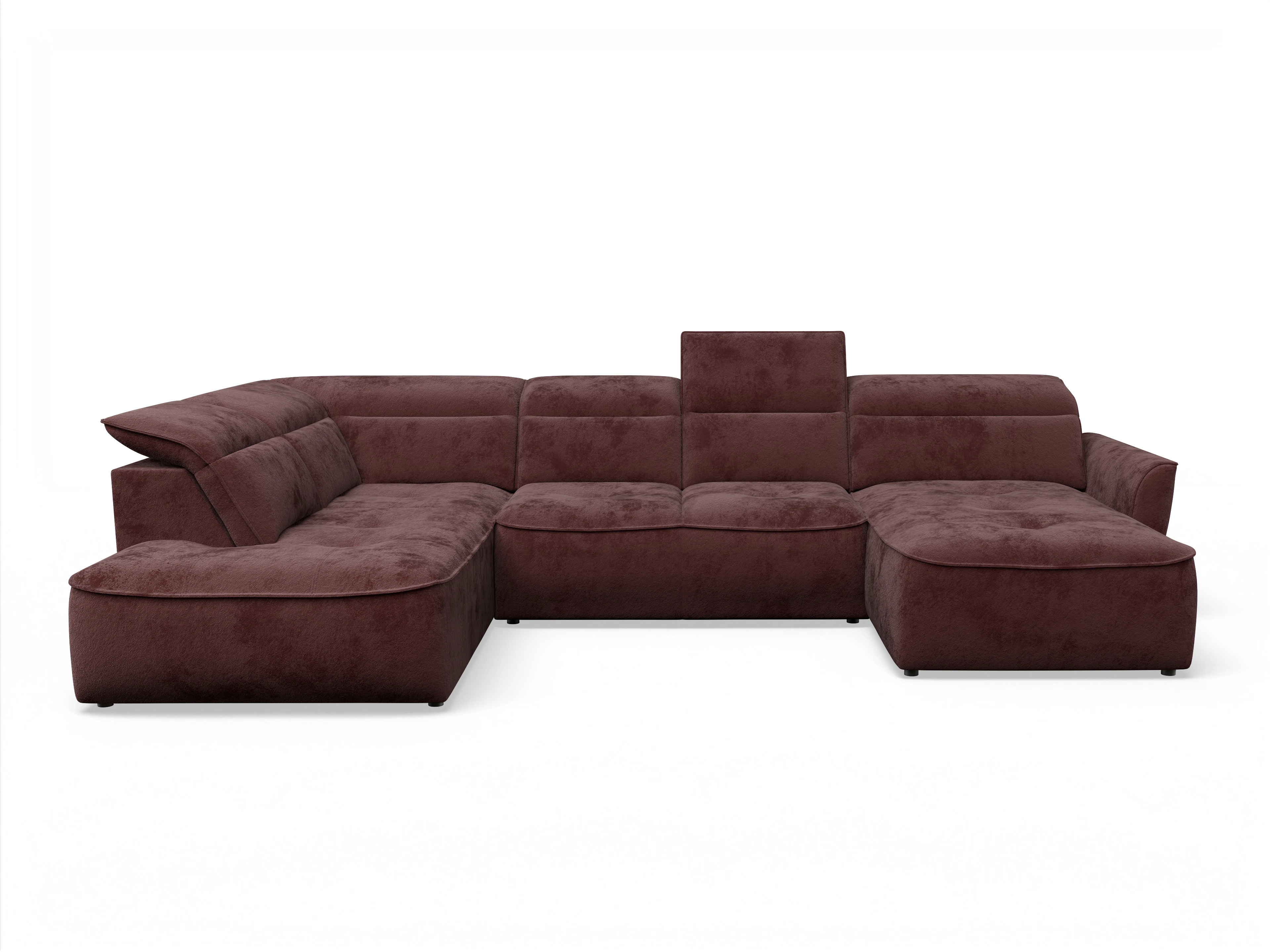 Ansicht des Produktes Toledo Wohnlandschaft offen beidseitig in Stoff Rot