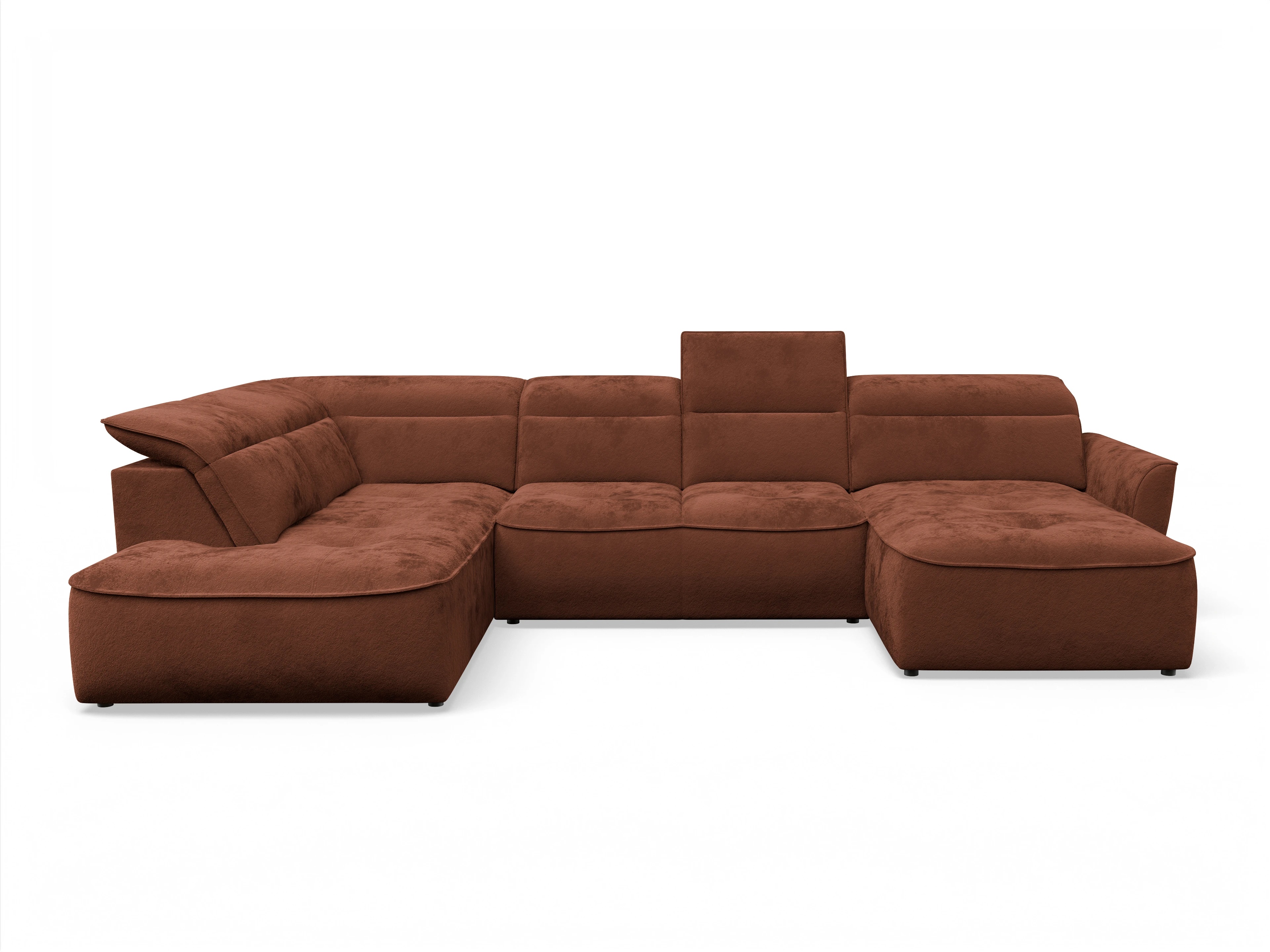 Ansicht des Produktes Toledo Wohnlandschaft offen beidseitig in Stoff Orange