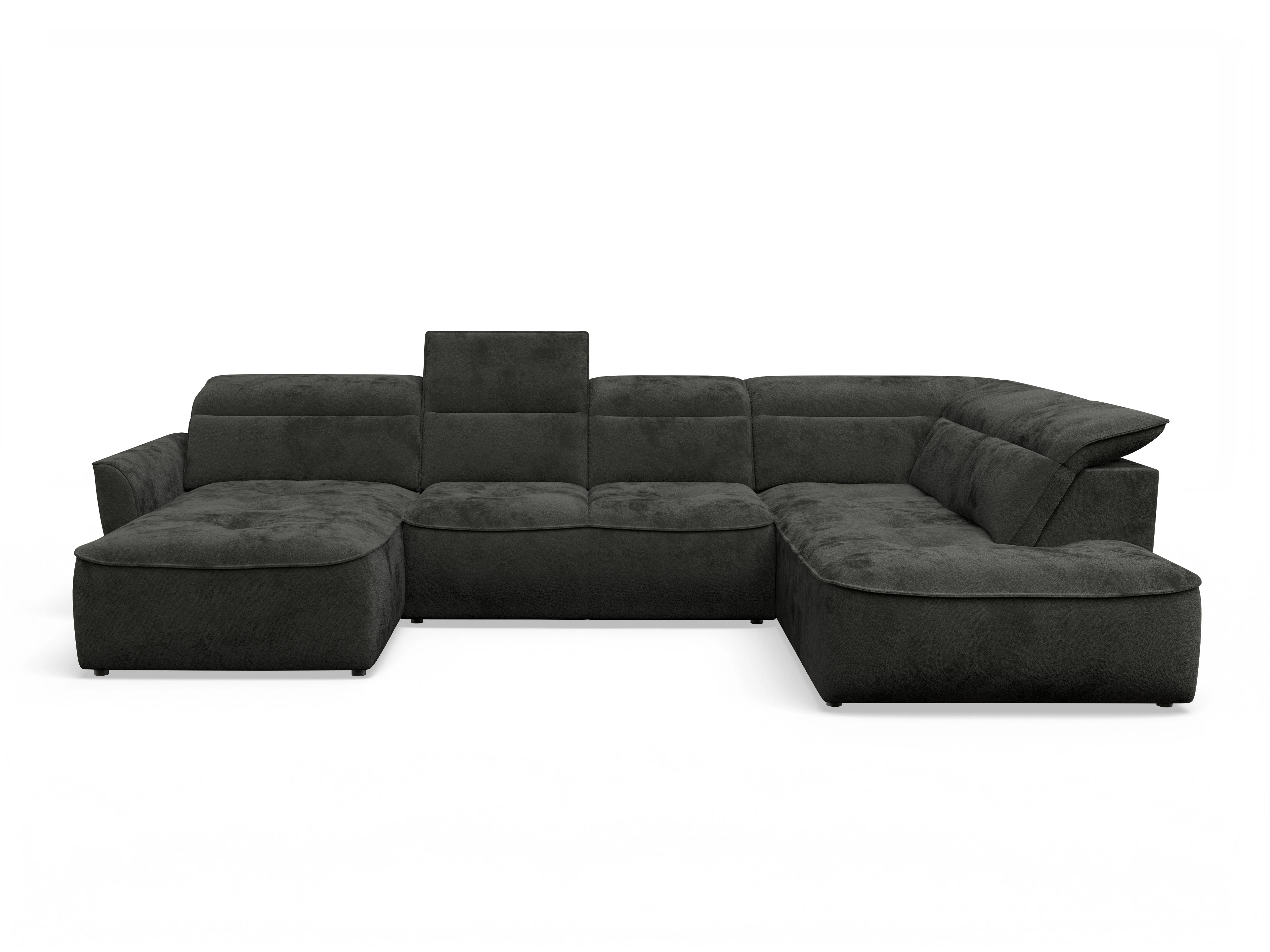 Ansicht des Produktes Toledo Wohnlandschaft Armlehne beidseitig in Stoff Schwarz