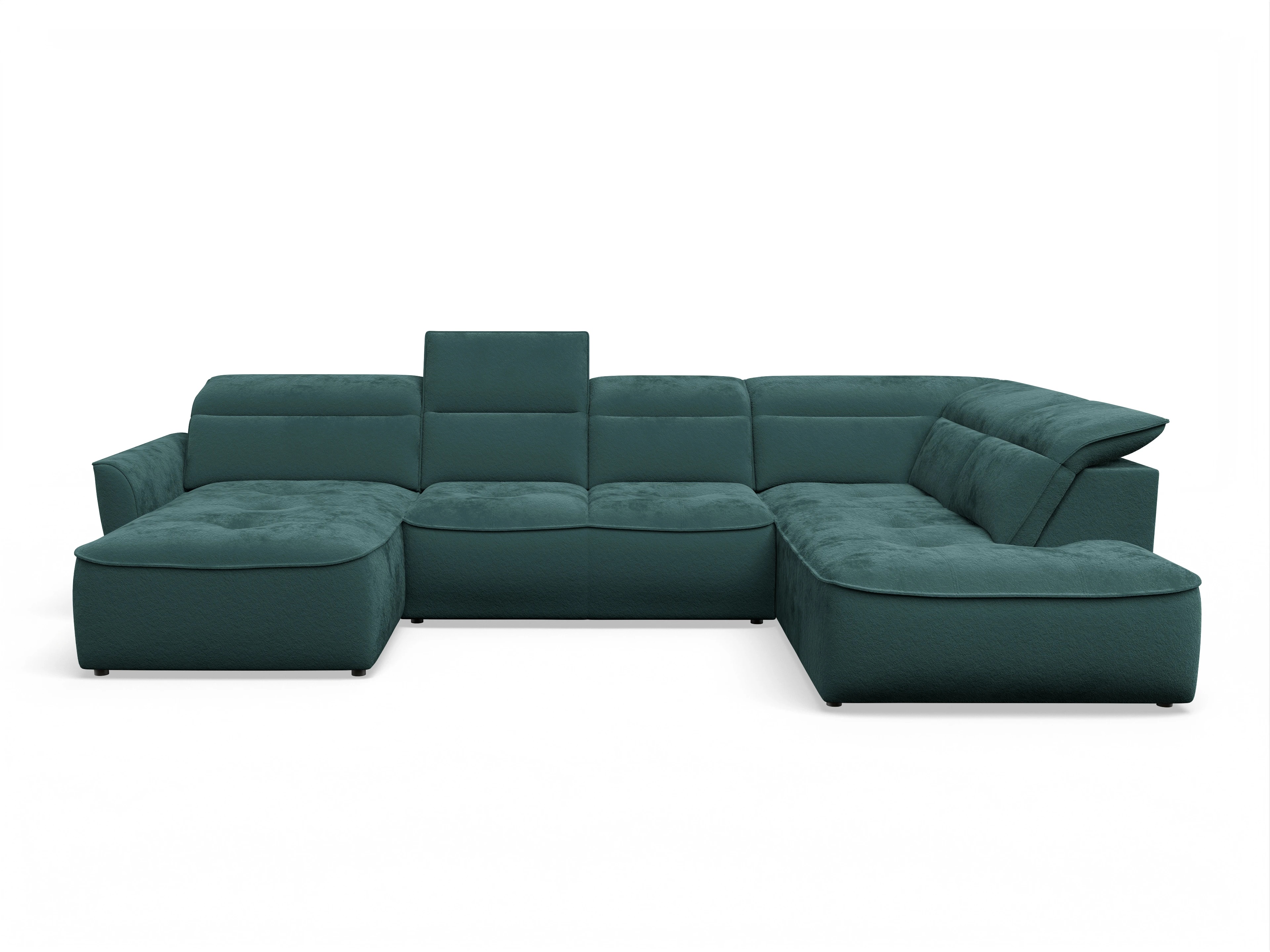 Ansicht des Produktes Toledo Wohnlandschaft Armlehne beidseitig in Stoff Blau