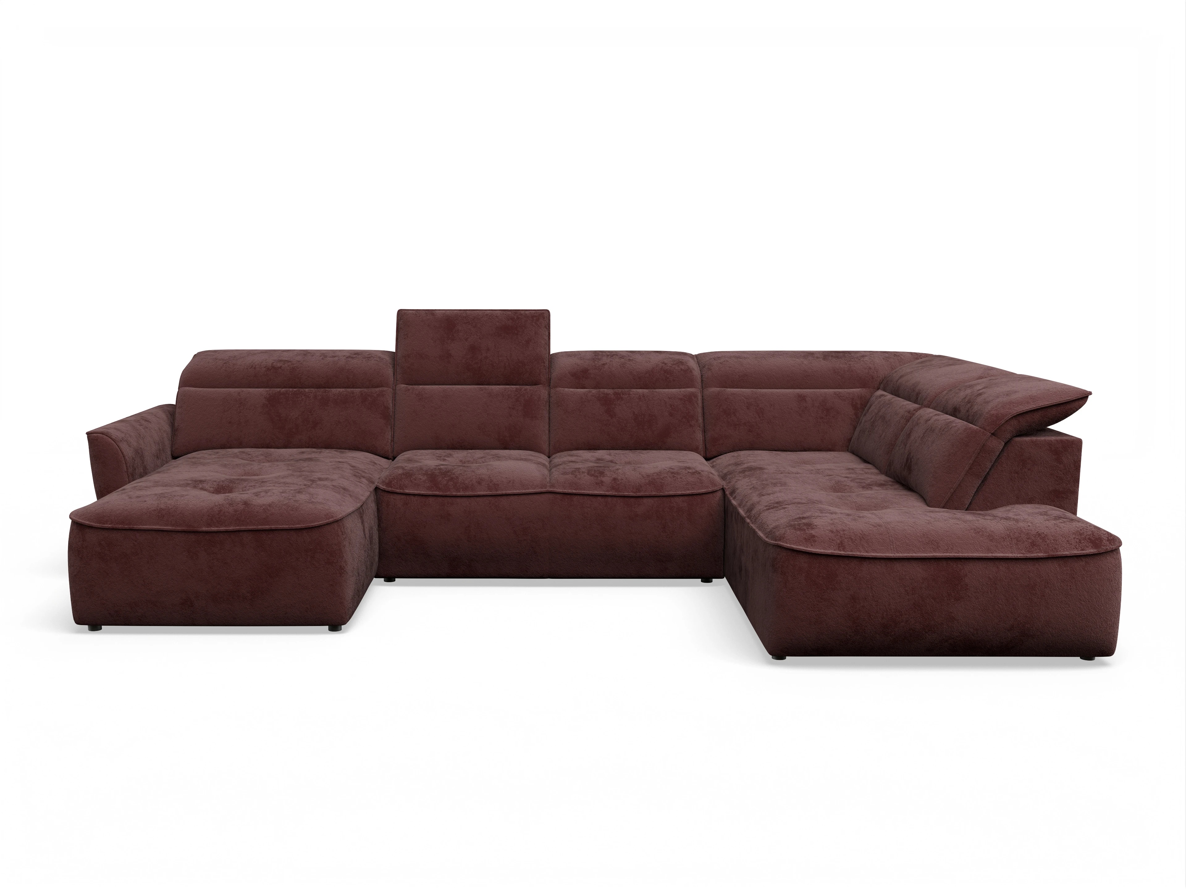 Ansicht des Produktes Toledo Wohnlandschaft Armlehne beidseitig in Stoff Rot