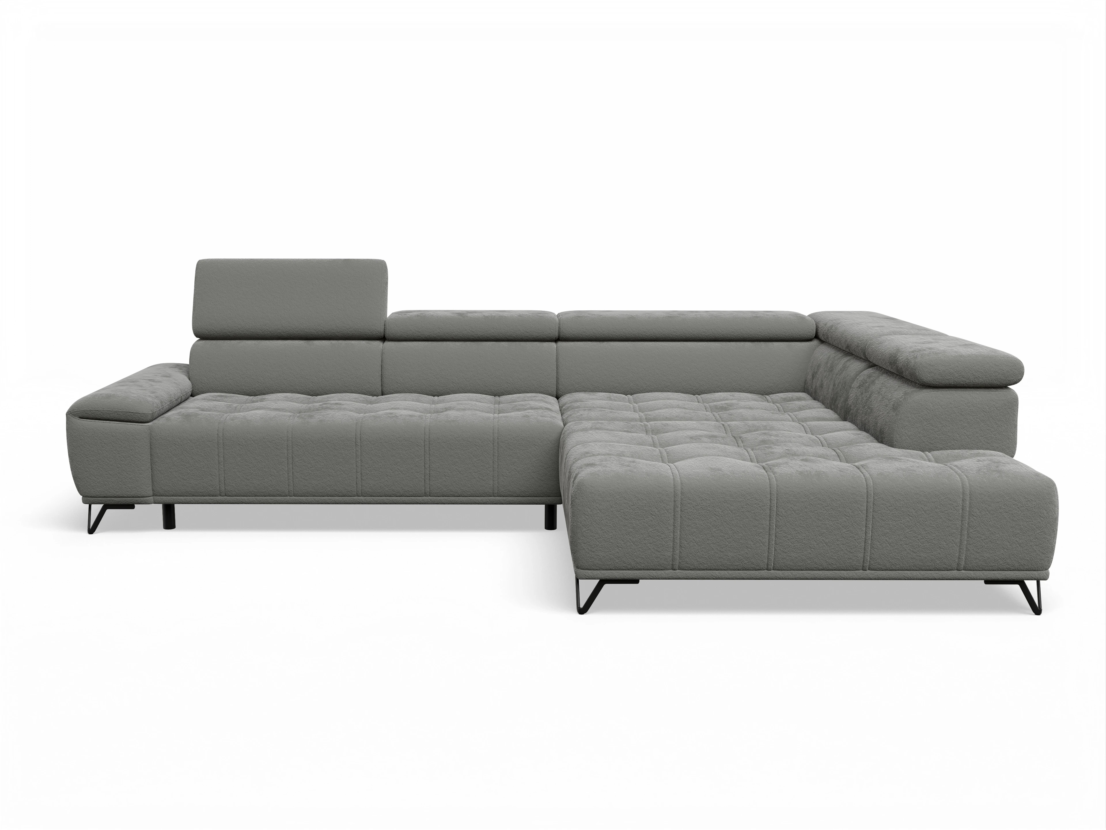 Ansicht des Produktes Sevilla Ecksofa rechts Abschluss offen in Stoff Braun