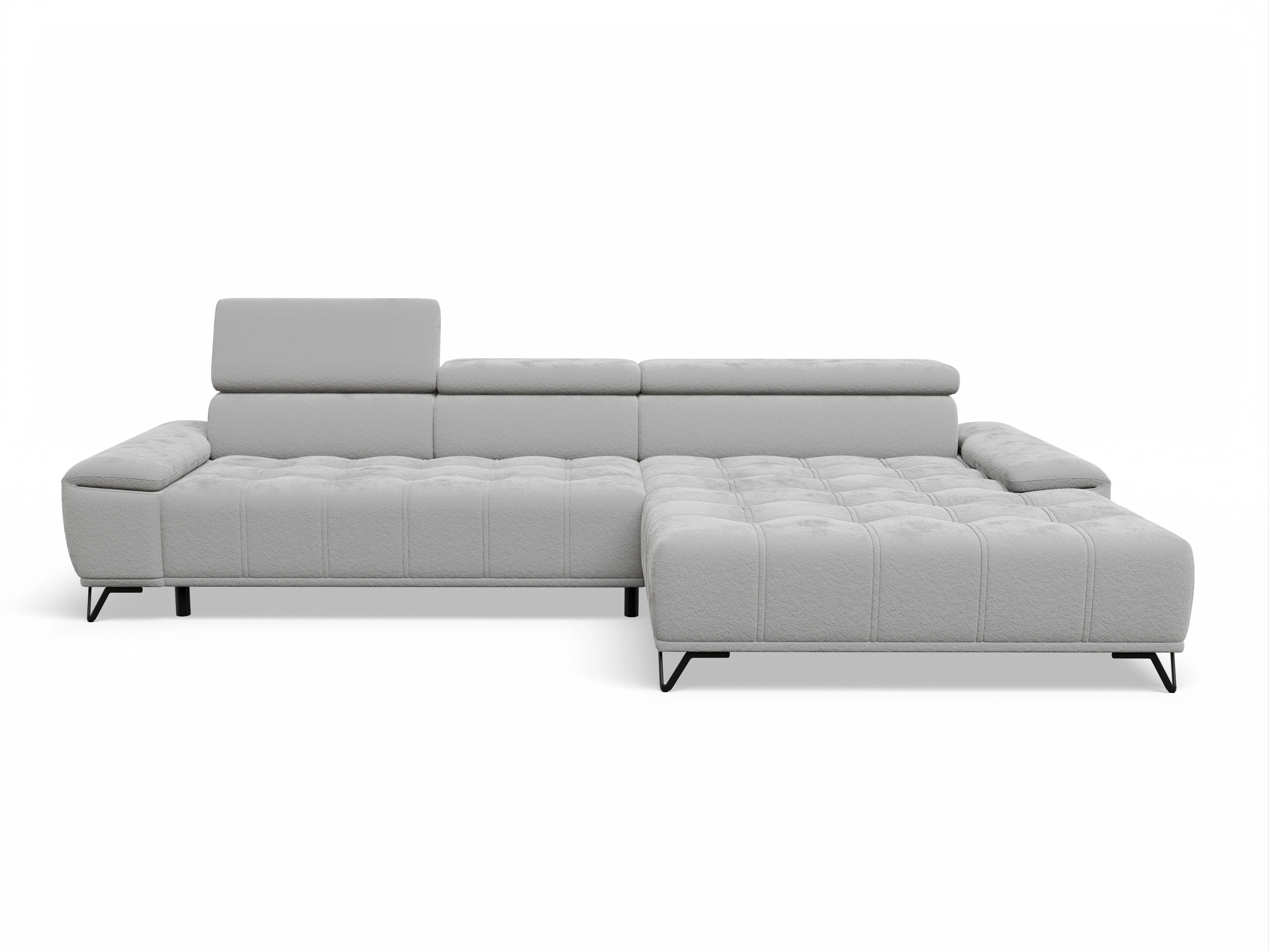 Ansicht des Produktes Sevilla Ecksofa rechts Abschluss offen in Stoff Grau