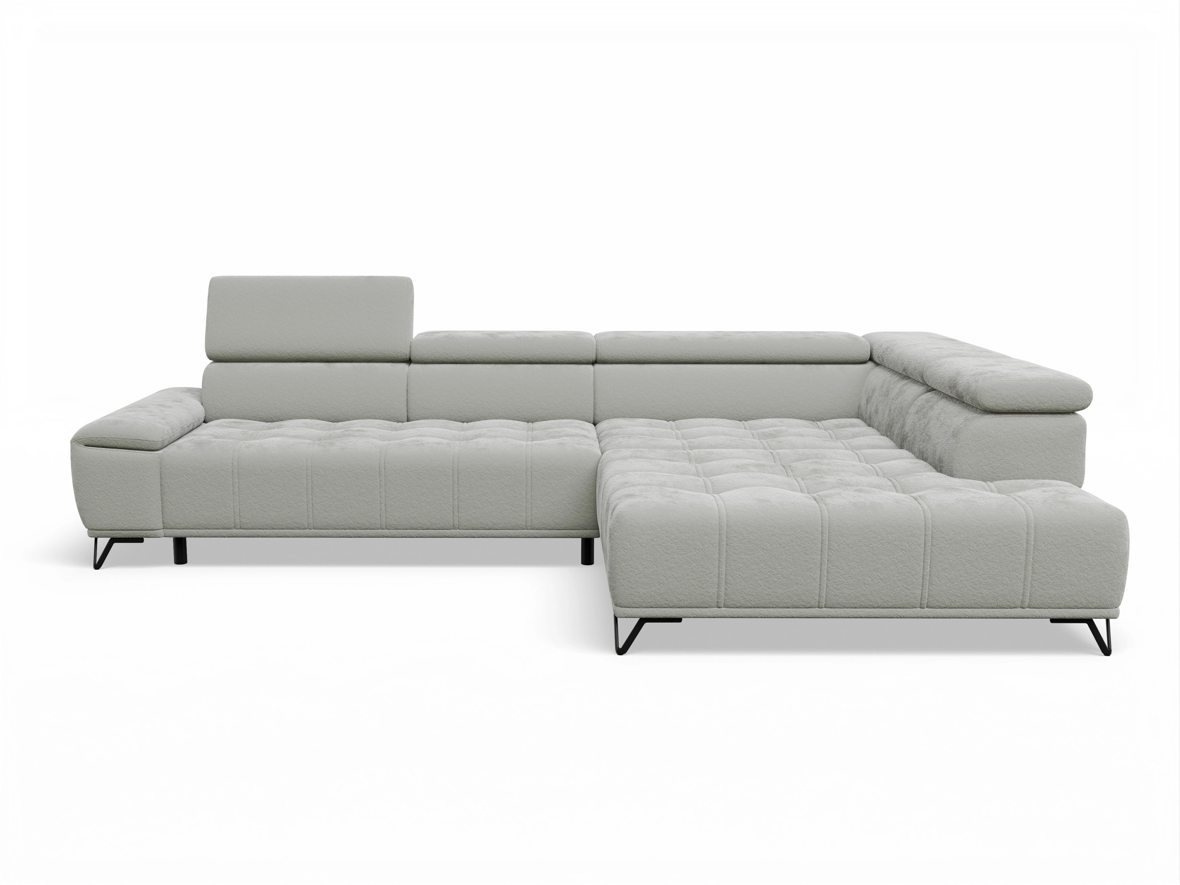 Ansicht des Produktes Sevilla Ecksofa rechts Abschluss offen in Stoff Grau