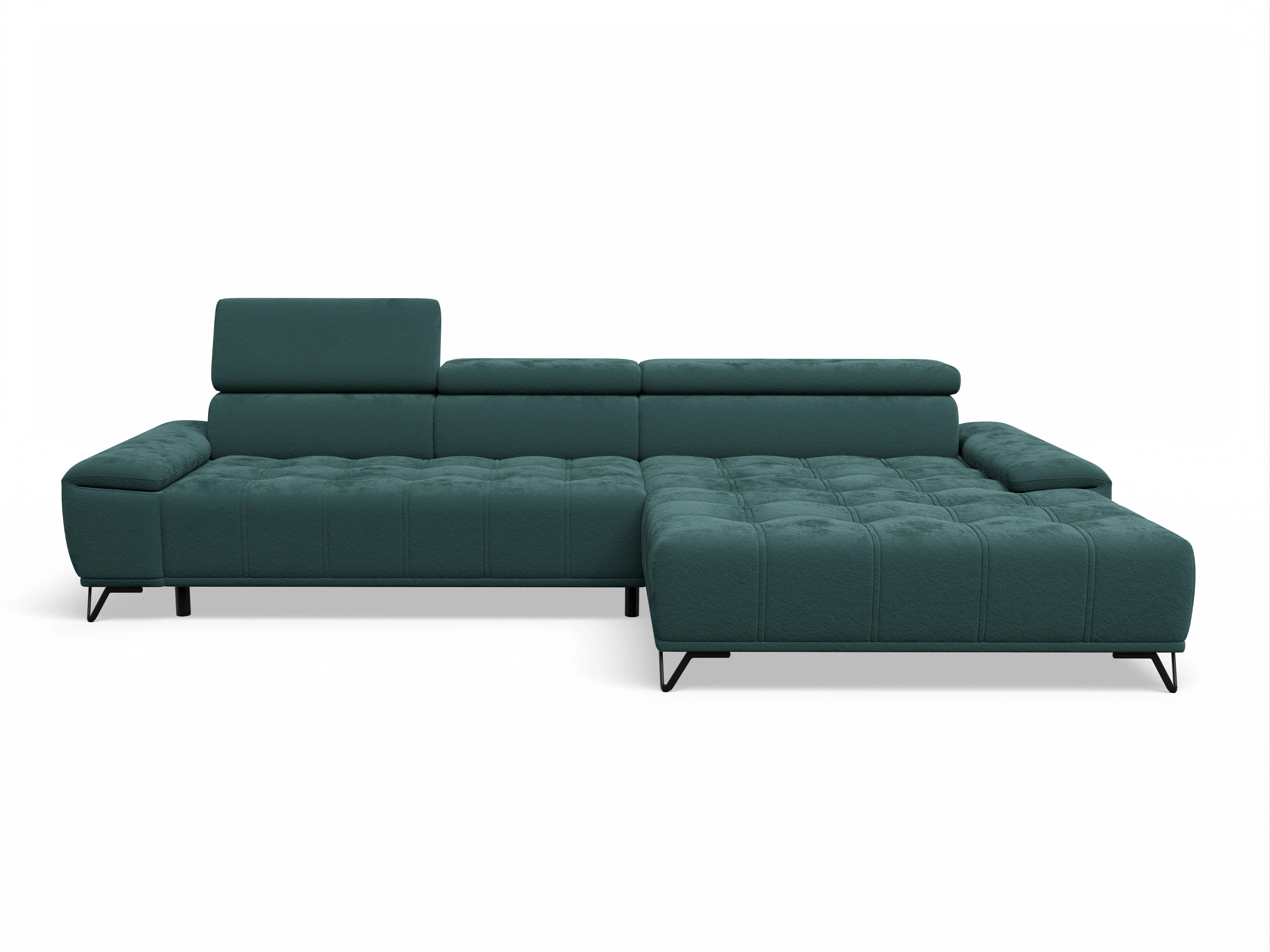 Ansicht des Produktes Sevilla Ecksofa rechts Abschluss offen in Stoff Blau