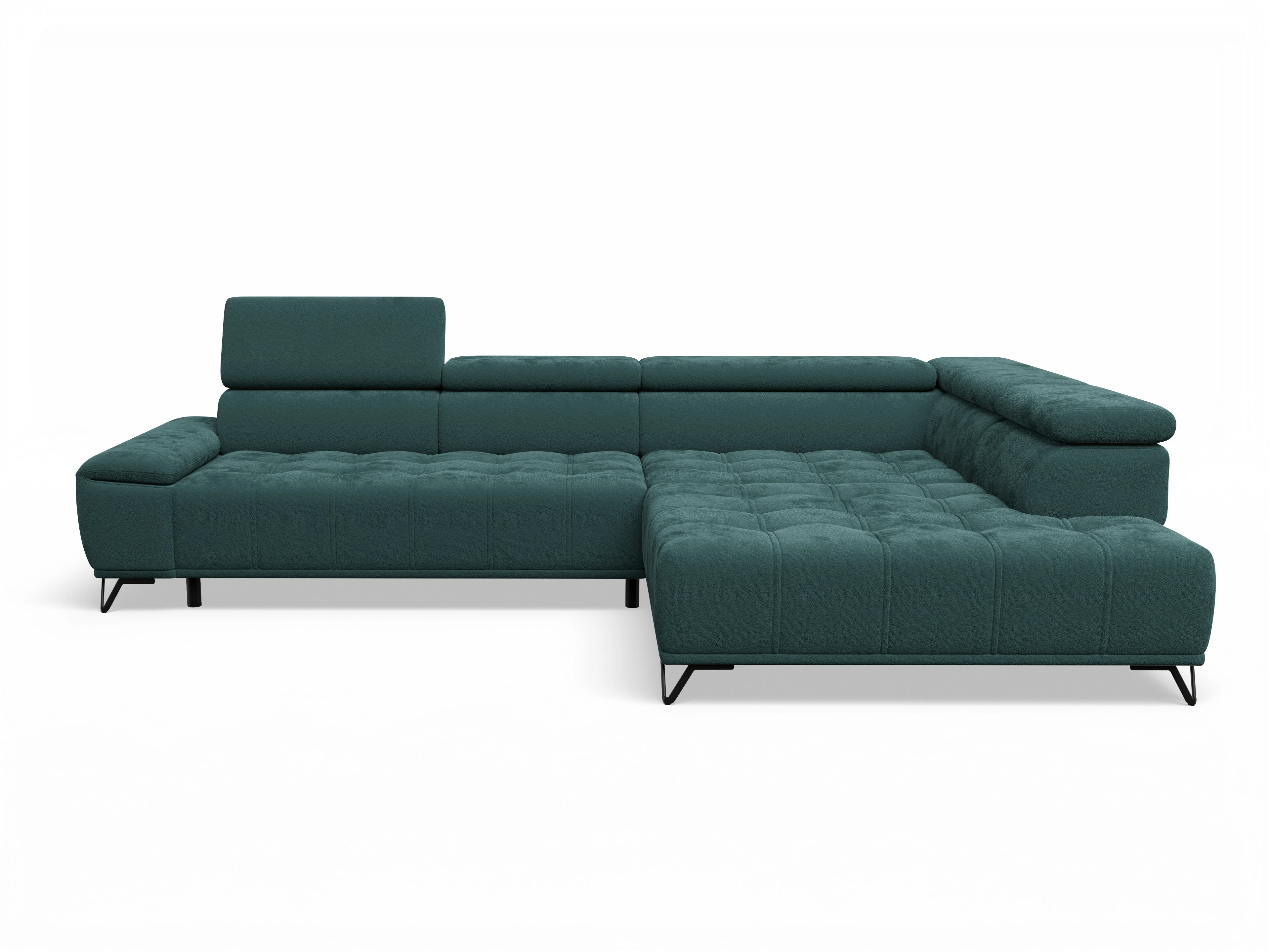 Ansicht des Produktes Sevilla Ecksofa rechts Abschluss offen in Stoff Blau