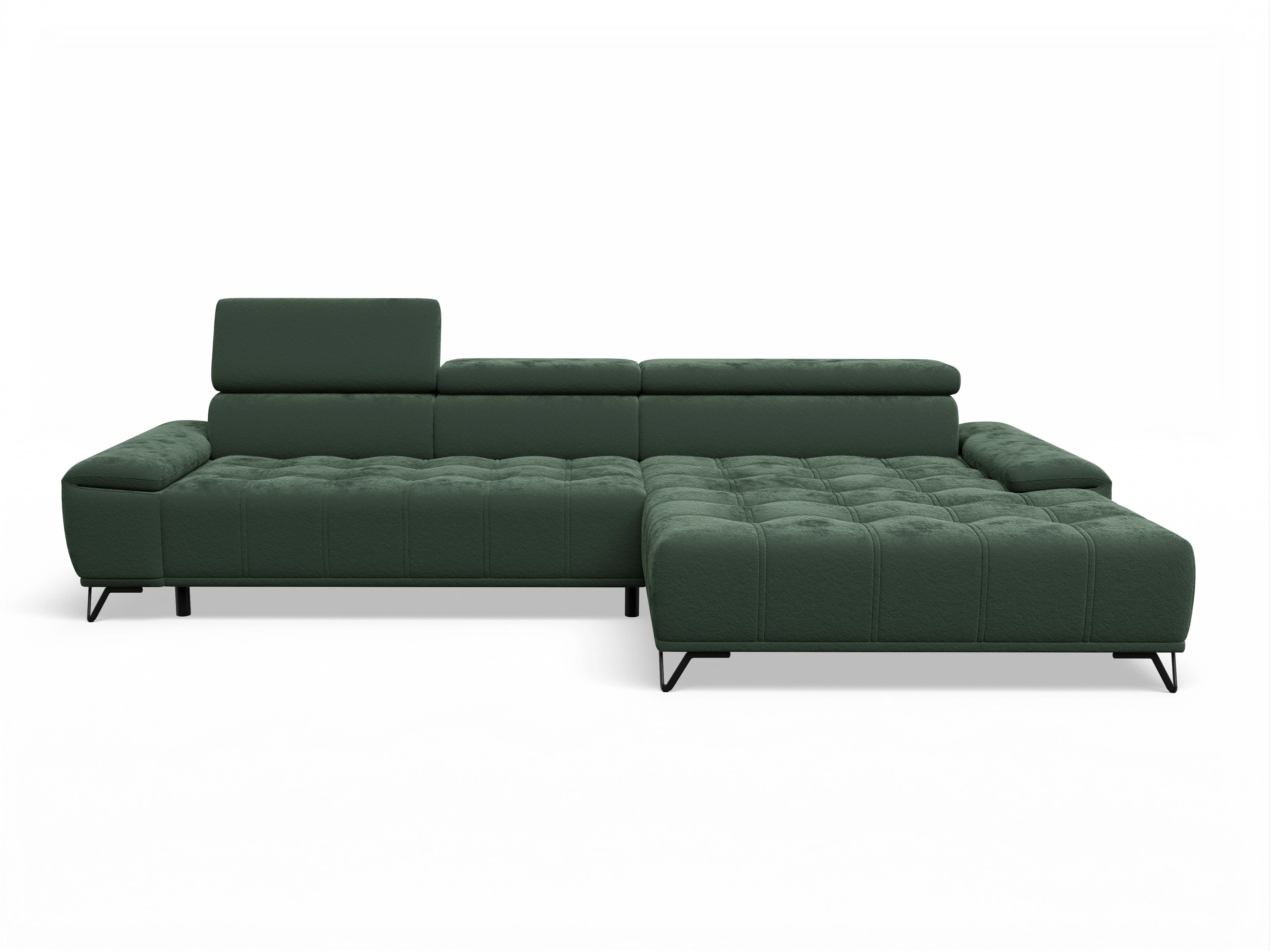 Ansicht des Produktes Sevilla Ecksofa rechts Abschluss offen in Stoff Grün