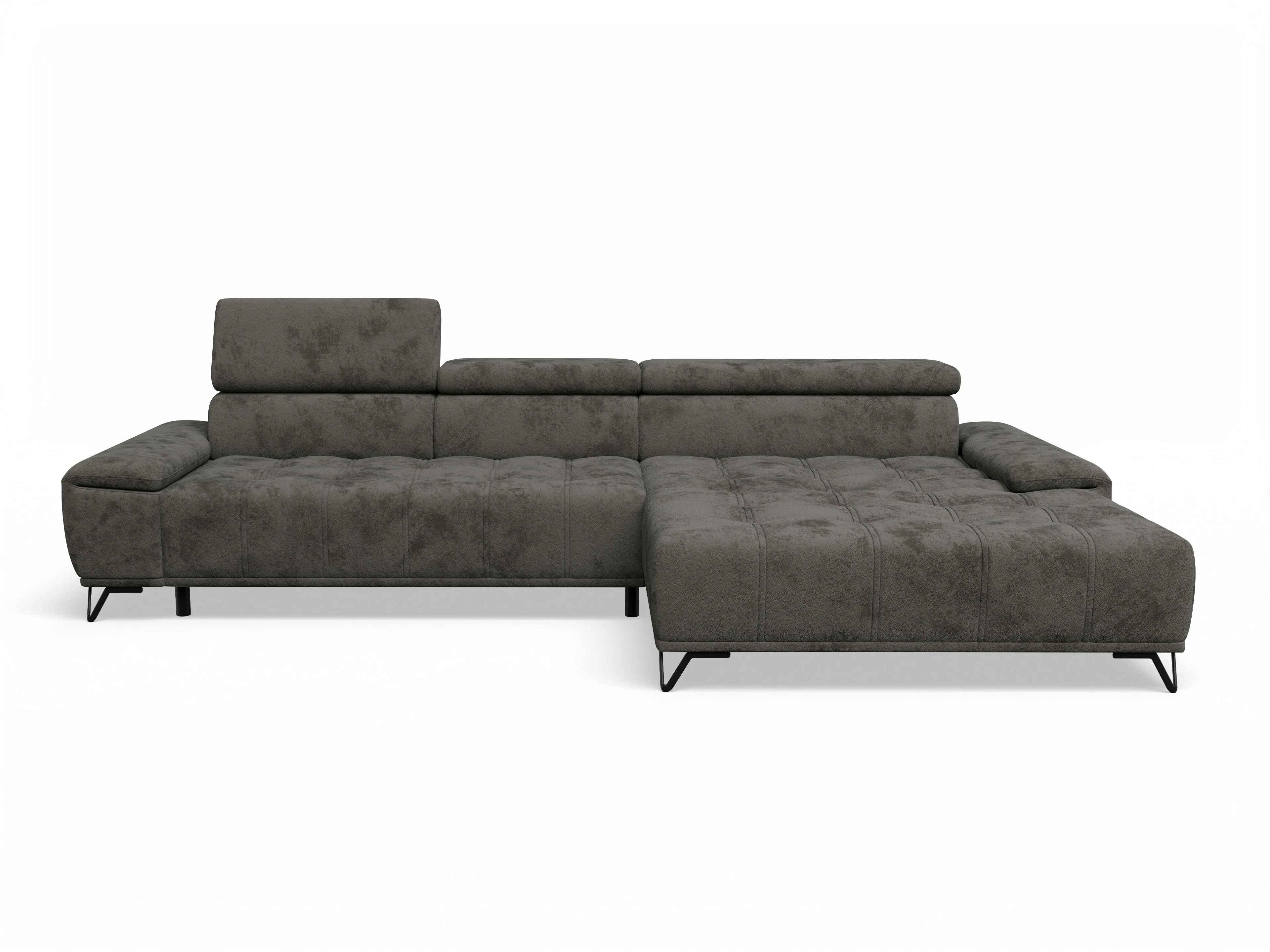 Ansicht des Produktes Sevilla Ecksofa rechts Abschluss offen in Stoff Braun