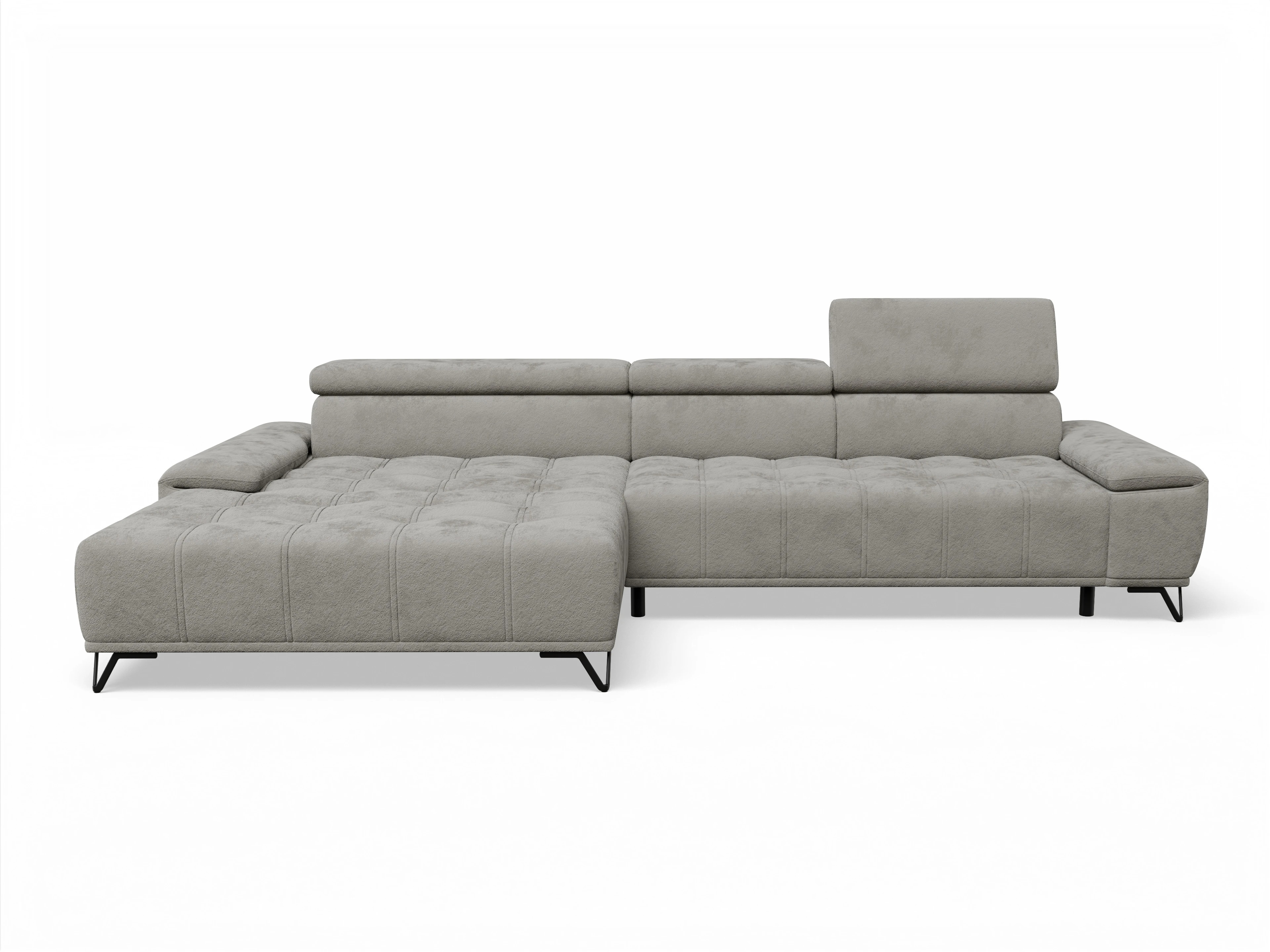 Ansicht des Produktes Sevilla Ecksofa links Abschluss offen in Stoff Braun