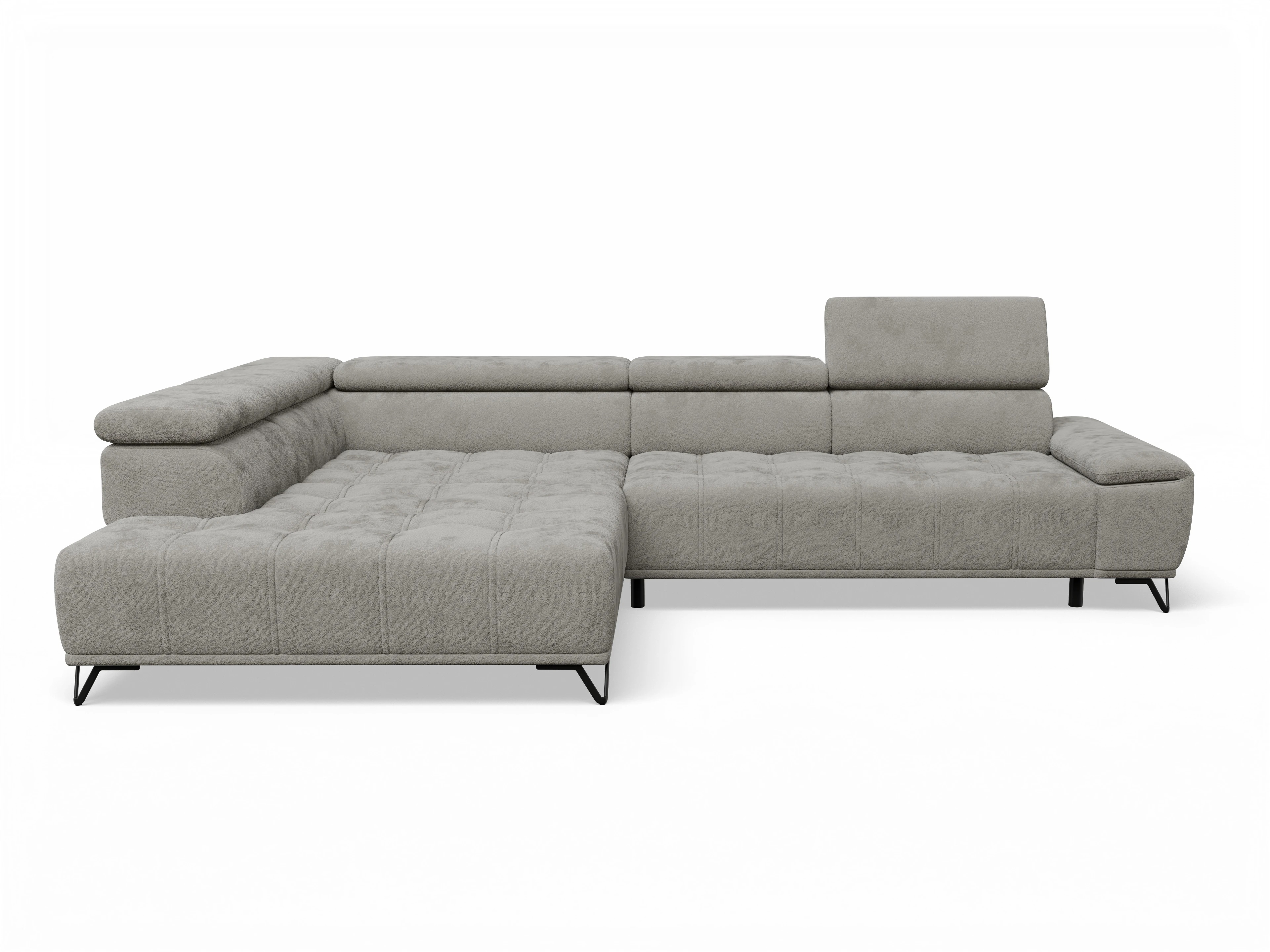 Ansicht des Produktes Sevilla Ecksofa links Abschluss offen in Stoff Braun