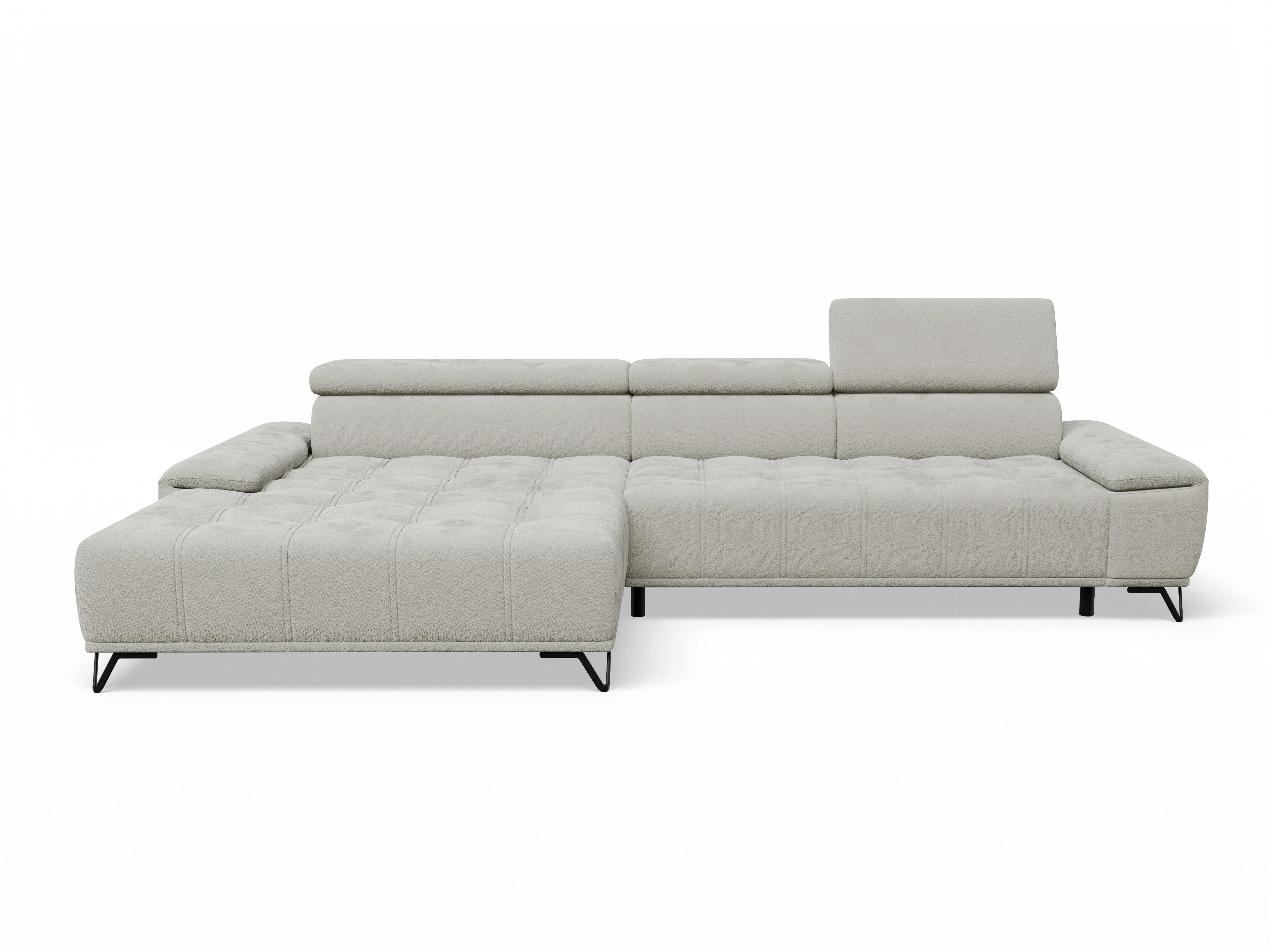 Ansicht des Produktes Sevilla Ecksofa links Abschluss offen in Stoff Beige