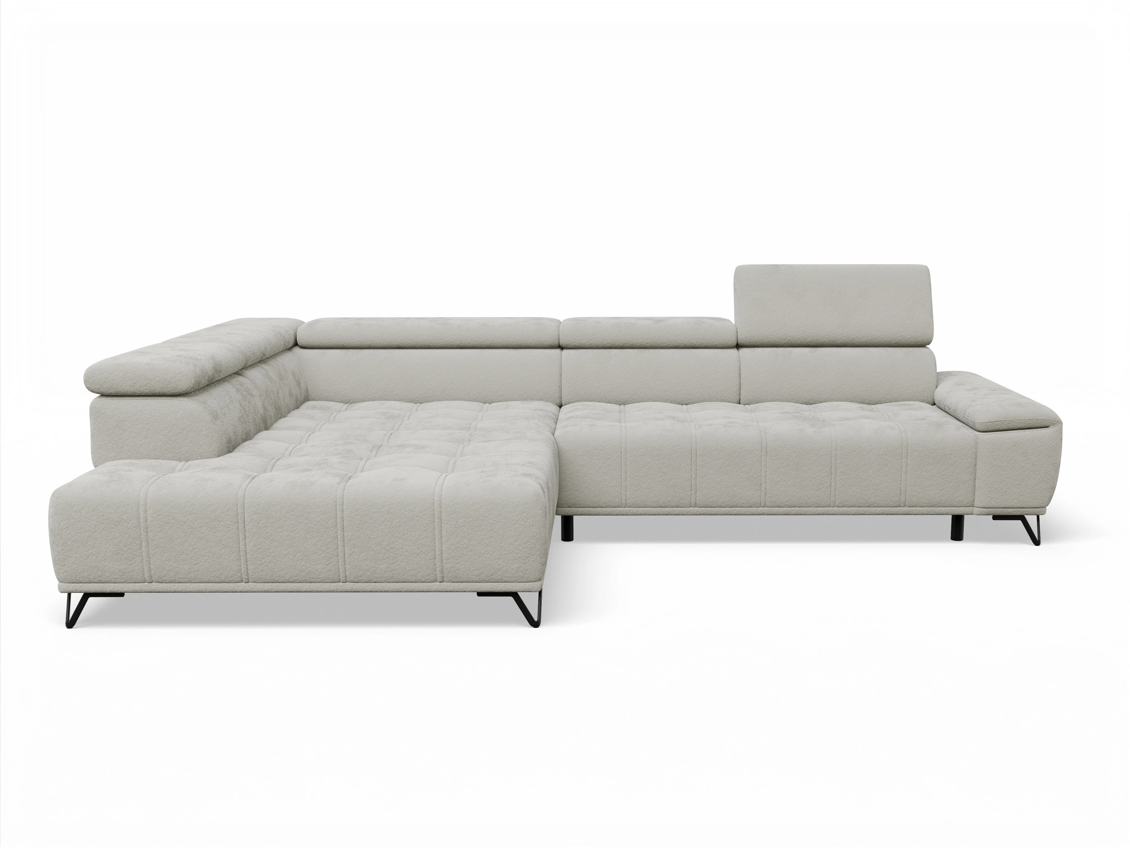 Ansicht des Produktes Sevilla Ecksofa links Abschluss offen in Stoff Beige