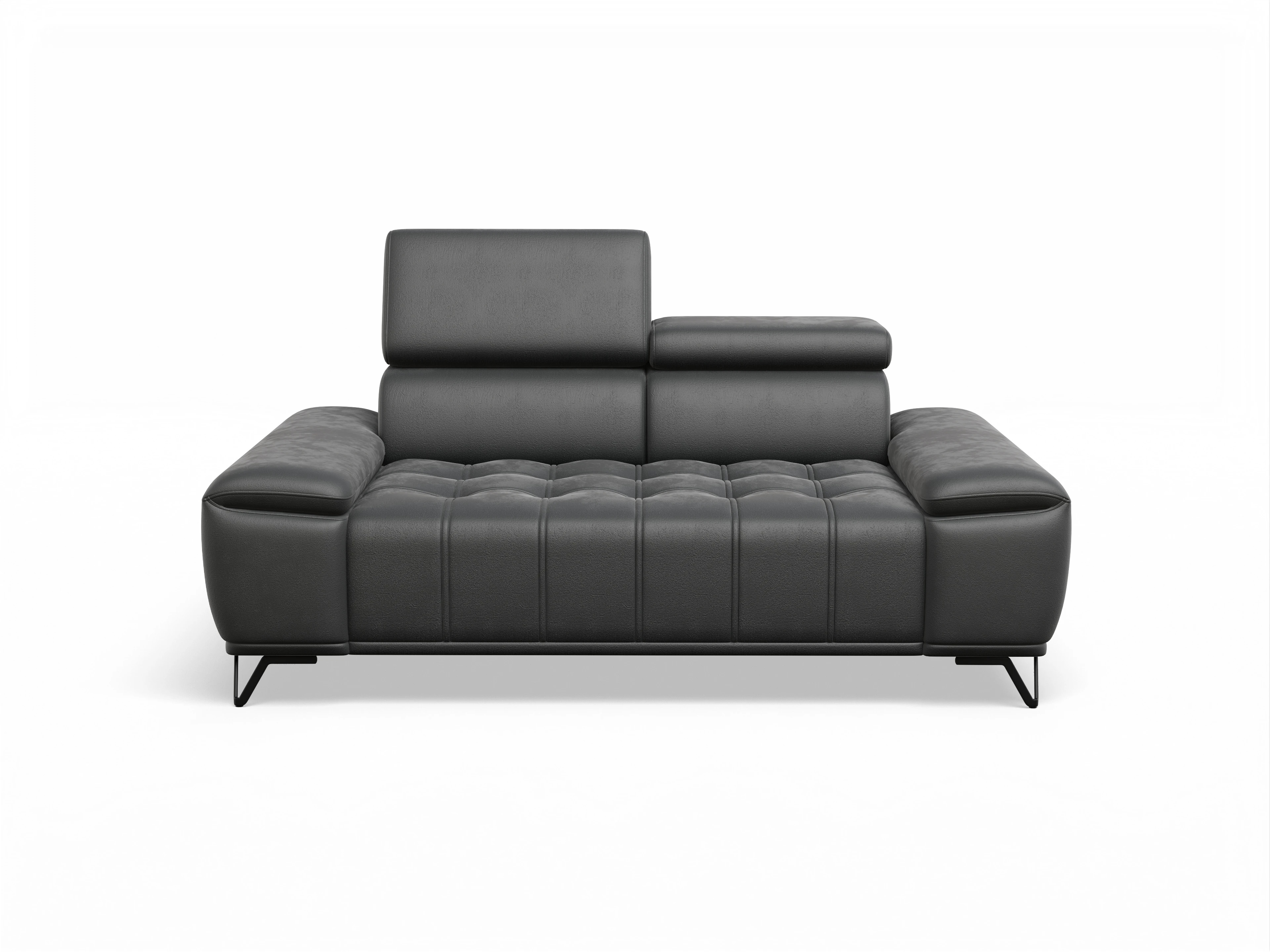 Sevilla 2-Sitzer Sofa ohne Funktion Ansicht des Produktes Sevilla in Stoff Grau