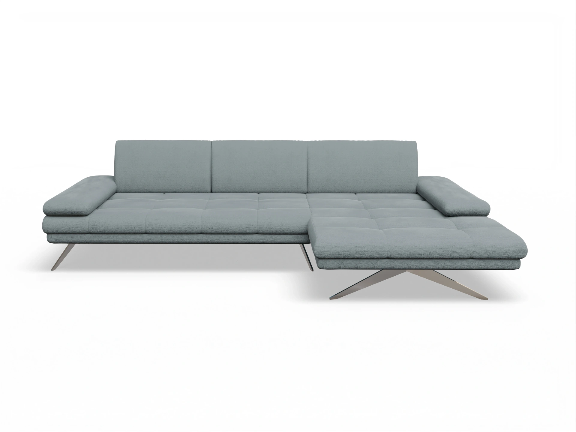 Ansicht des Produktes Fox Ecksofa rechts Abschluss offen in Stoff Blau