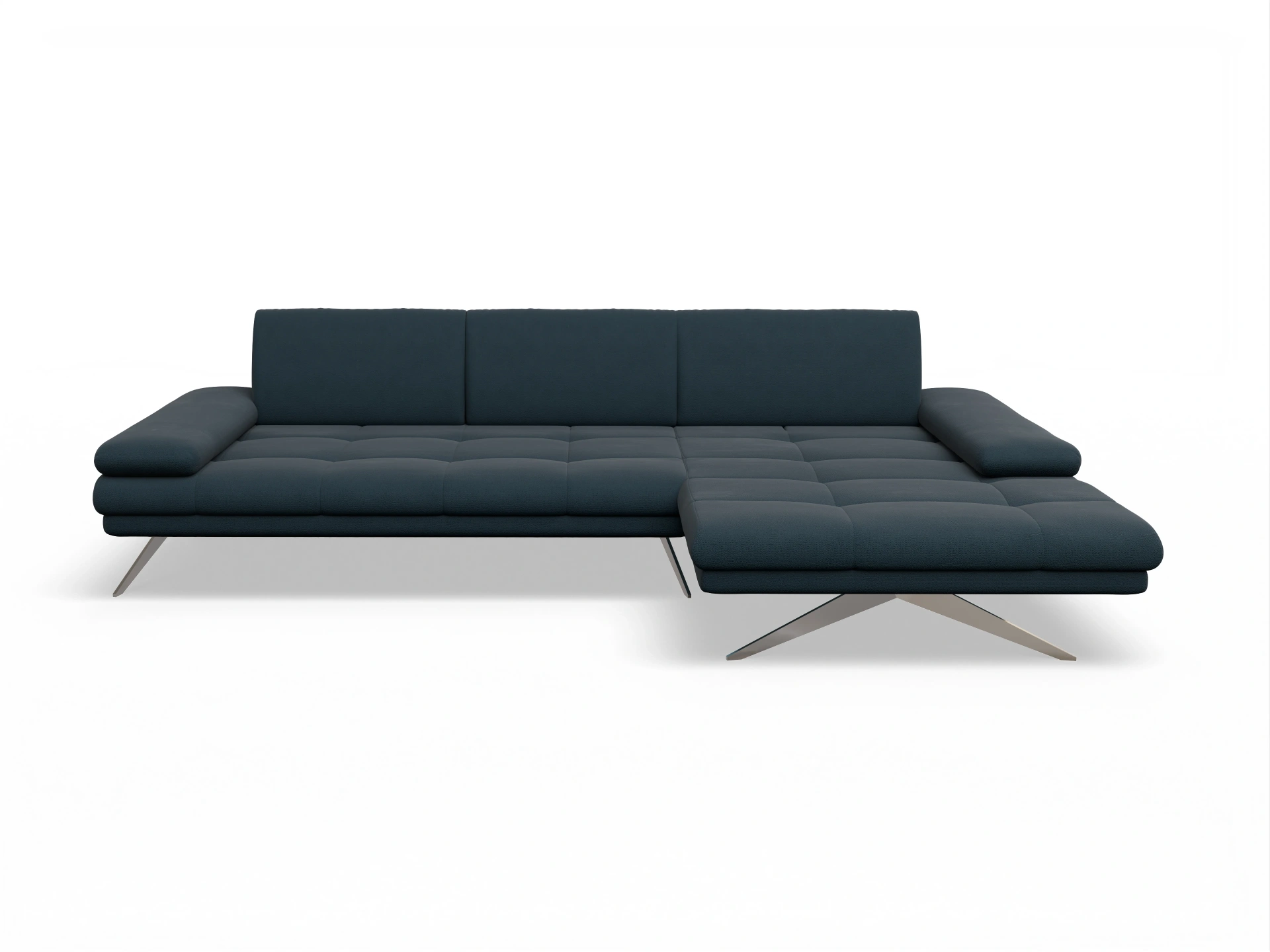 Ansicht des Produktes Fox Ecksofa rechts Abschluss offen in Stoff Blau
