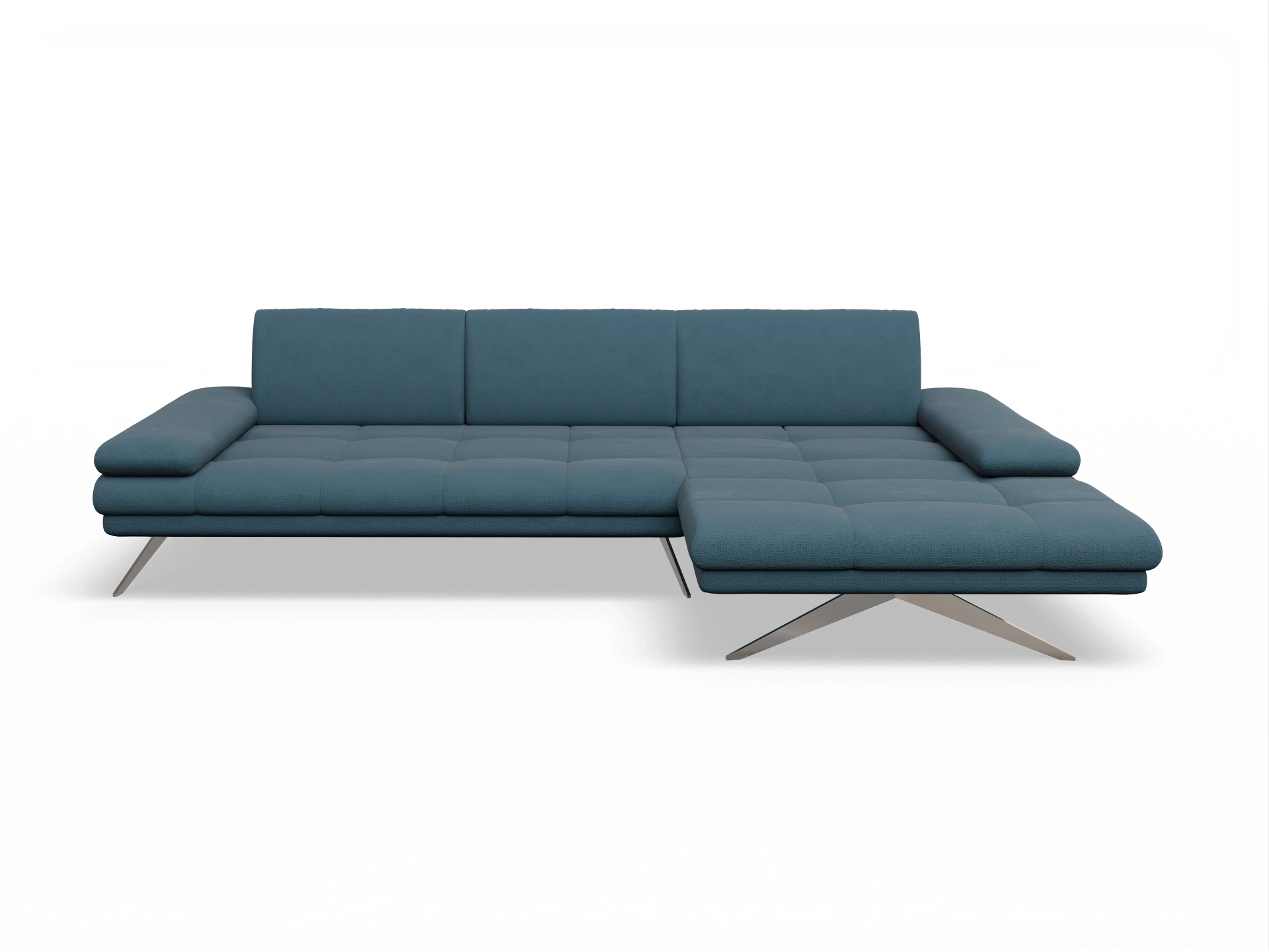 Ansicht des Produktes Fox Ecksofa rechts Abschluss offen in Stoff Blau
