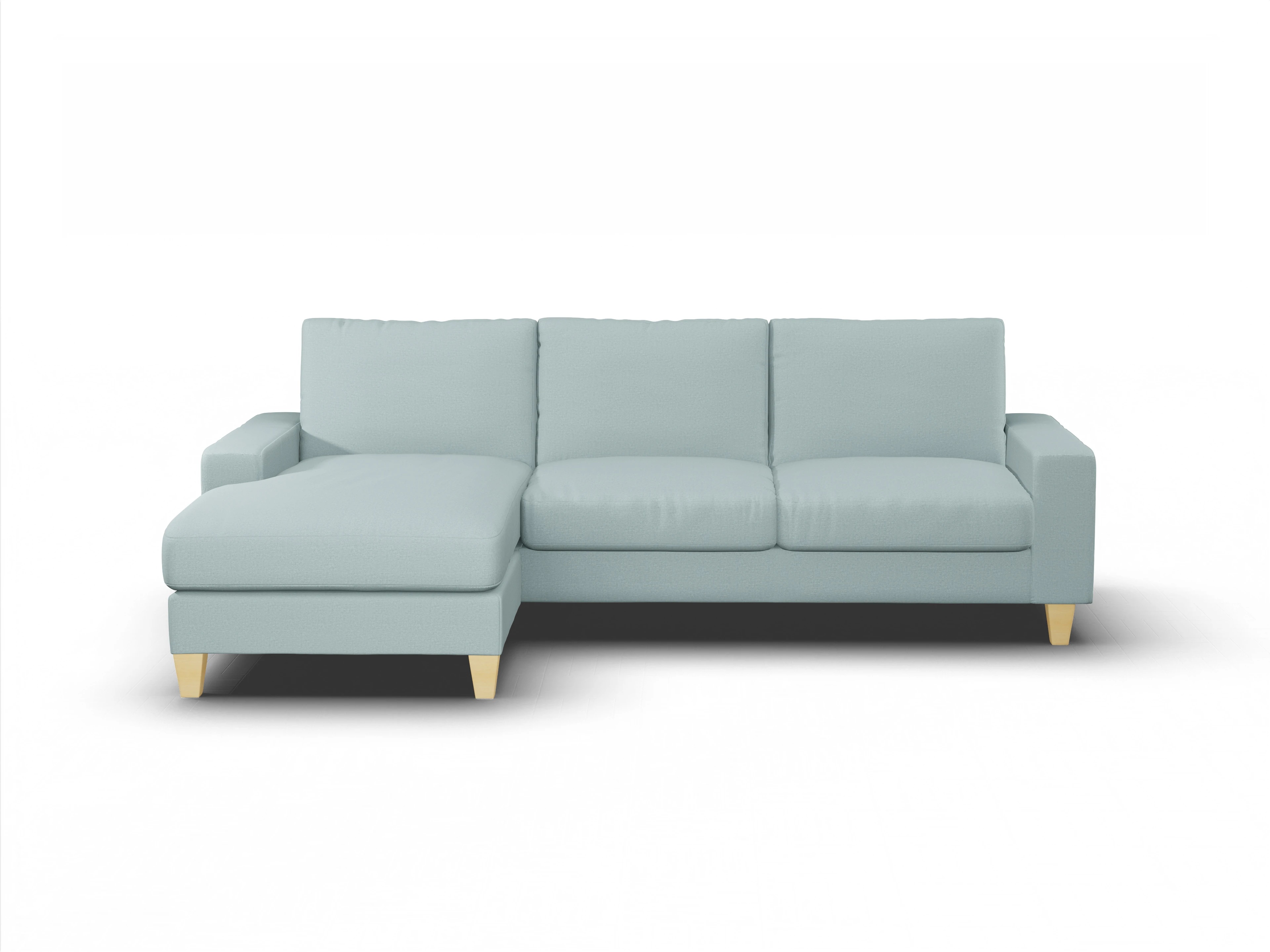 Ansicht des Produktes Campo 2.0 Ecksofa links Abschluss offen in Stoff Blau