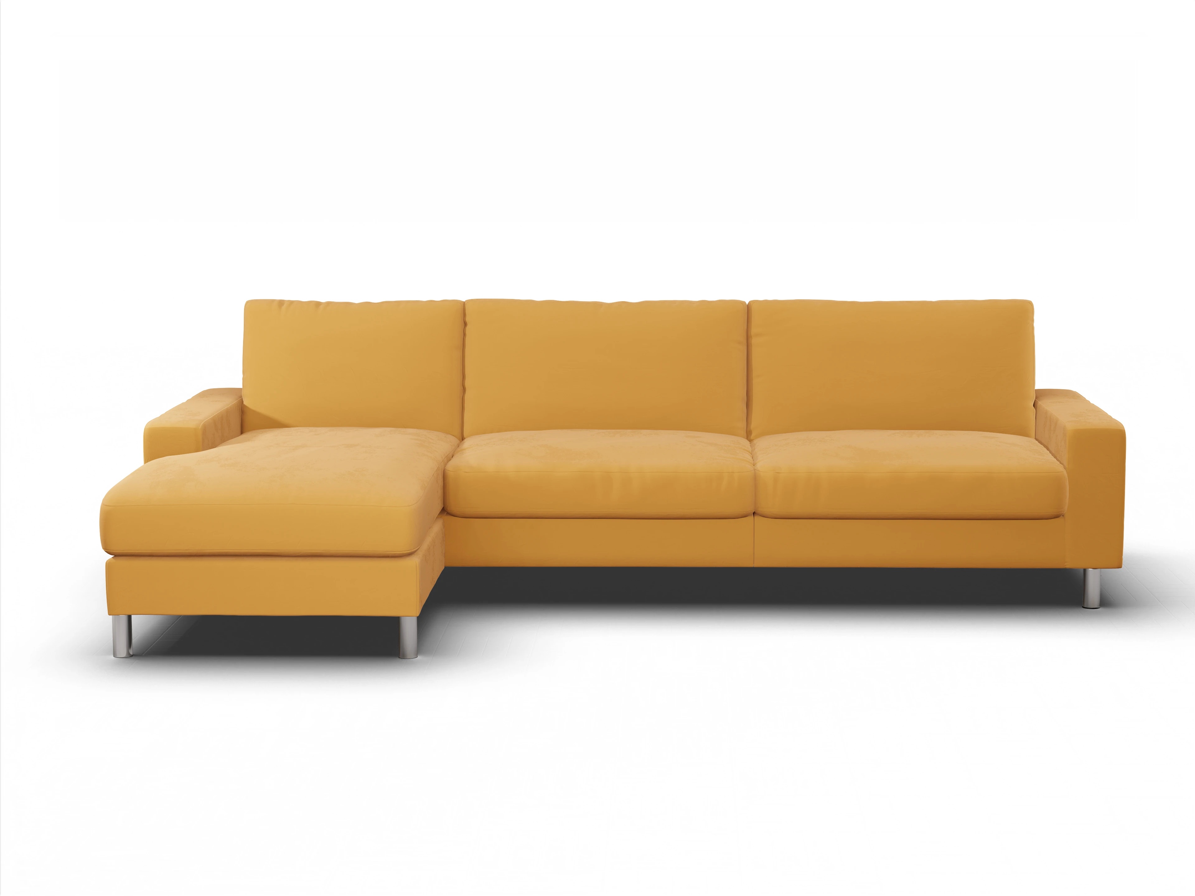 Ansicht des Produktes Campo 2.0 Ecksofa links Abschluss offen in Stoff Orange