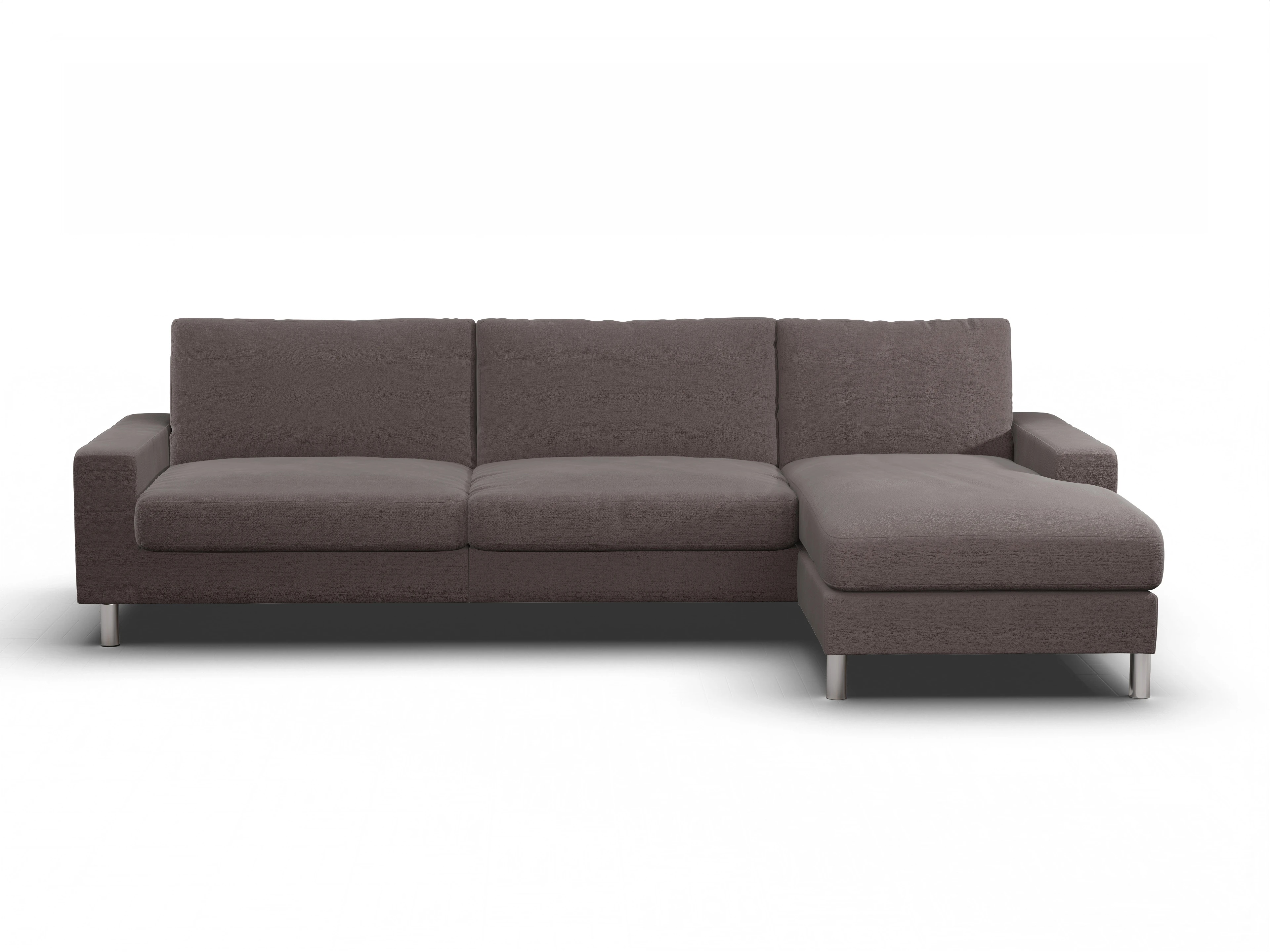 Ansicht des Produktes Campo 2.0 Ecksofa rechts Abschluss offen in Stoff Braun