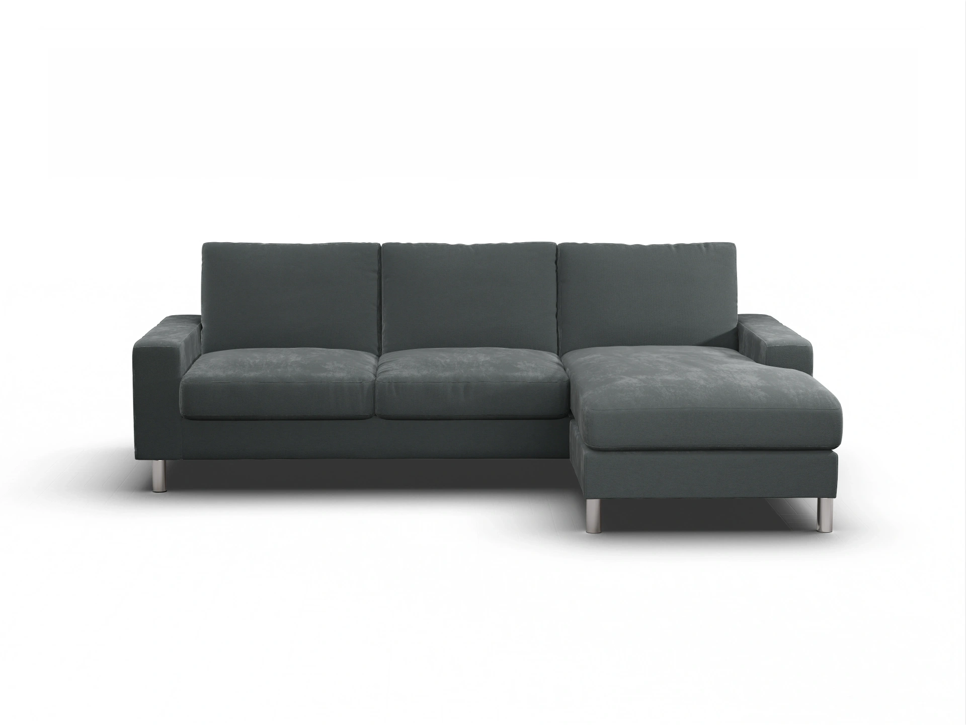 Ansicht des Produktes Campo 2.0 Ecksofa rechts Abschluss offen in Stoff Grau