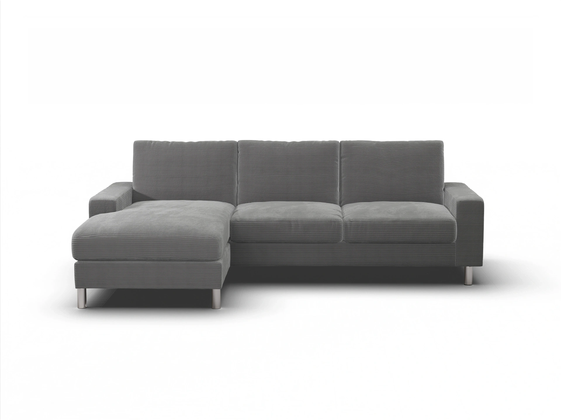 Ansicht des Produktes Campo 2.0 Ecksofa links Abschluss offen in Stoff Grau