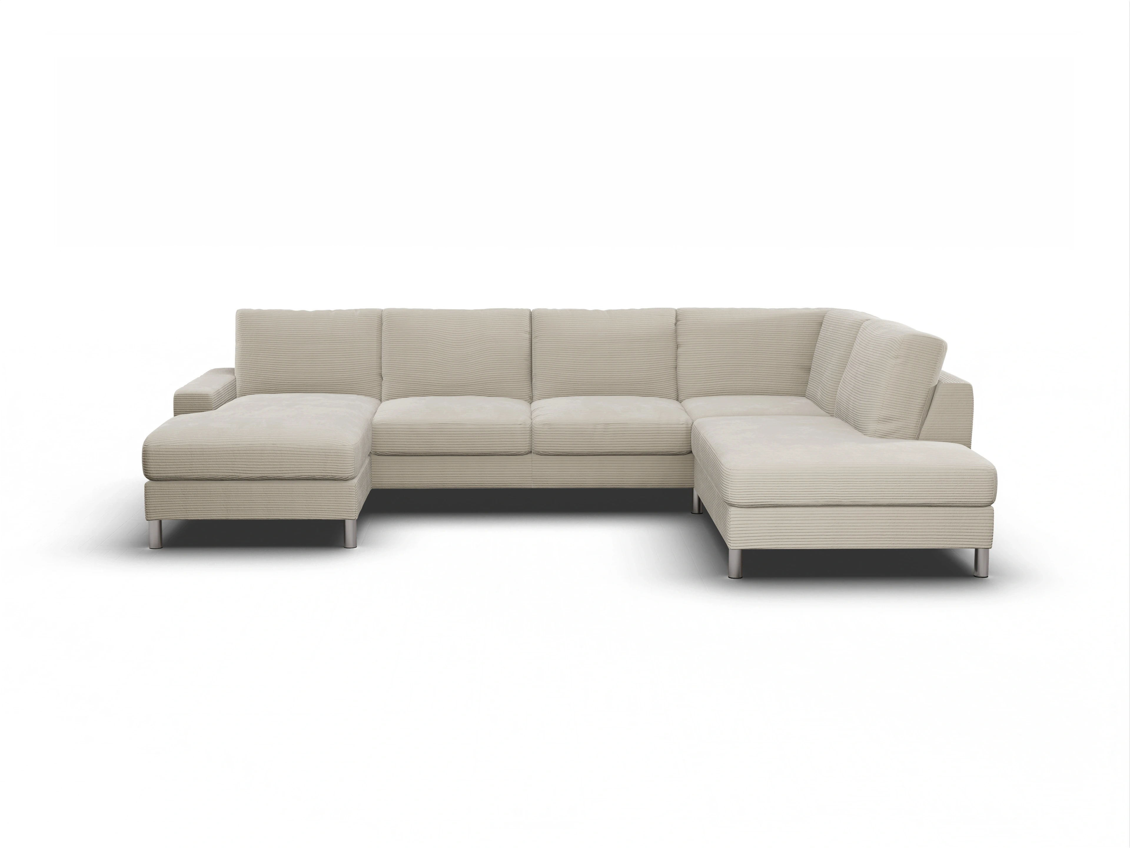 Ansicht des Produktes Campo 2.0 Wohnlandschaft offen beidseitig in Stoff Beige