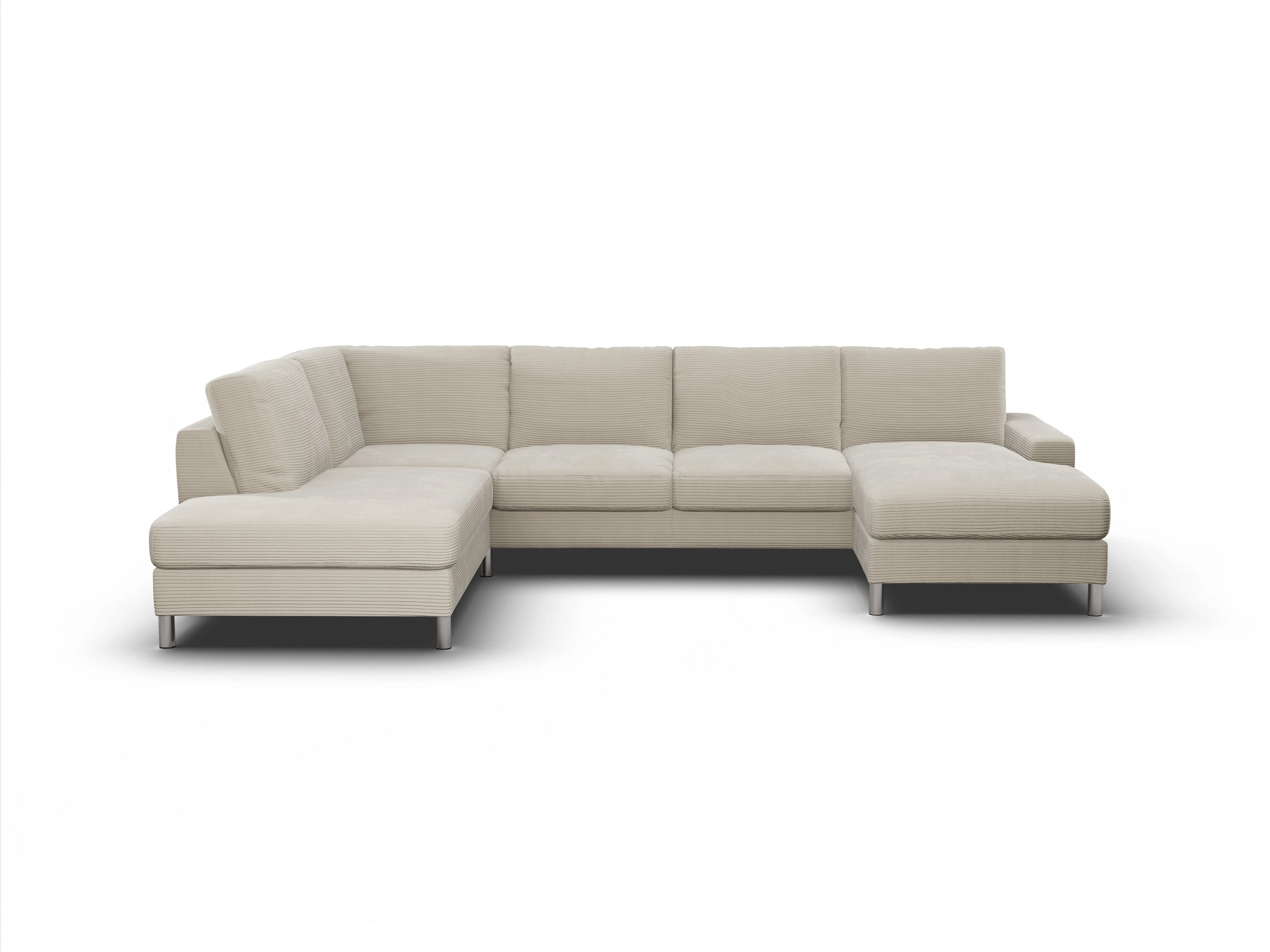 Ansicht des Produktes Campo 2.0 Wohnlandschaft offen beidseitig in Stoff Beige