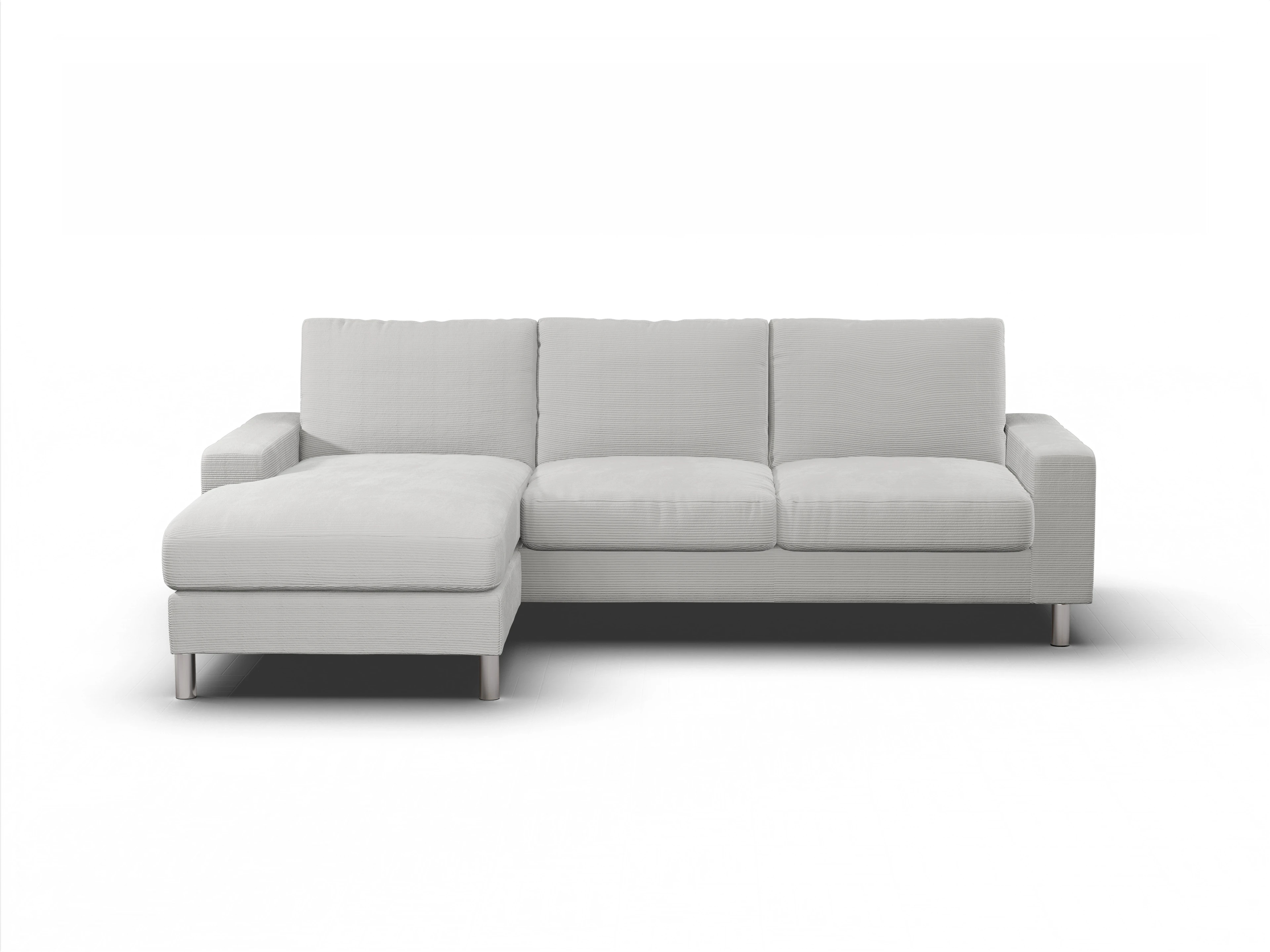 Ansicht des Produktes Campo 2.0 Ecksofa links Abschluss offen in Stoff Grau