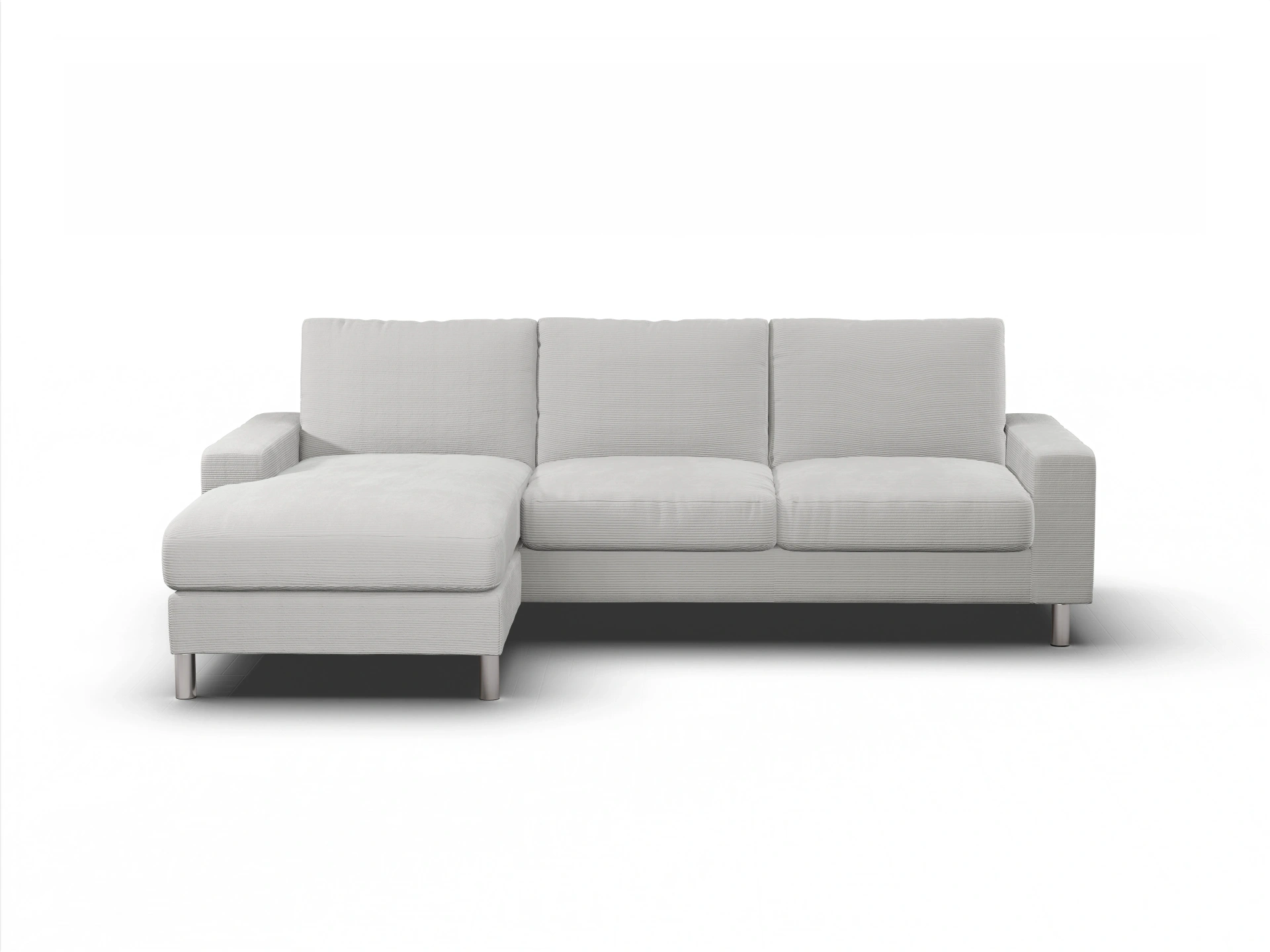 Ansicht des Produktes Campo 2.0 Ecksofa links Abschluss offen in Stoff Grau