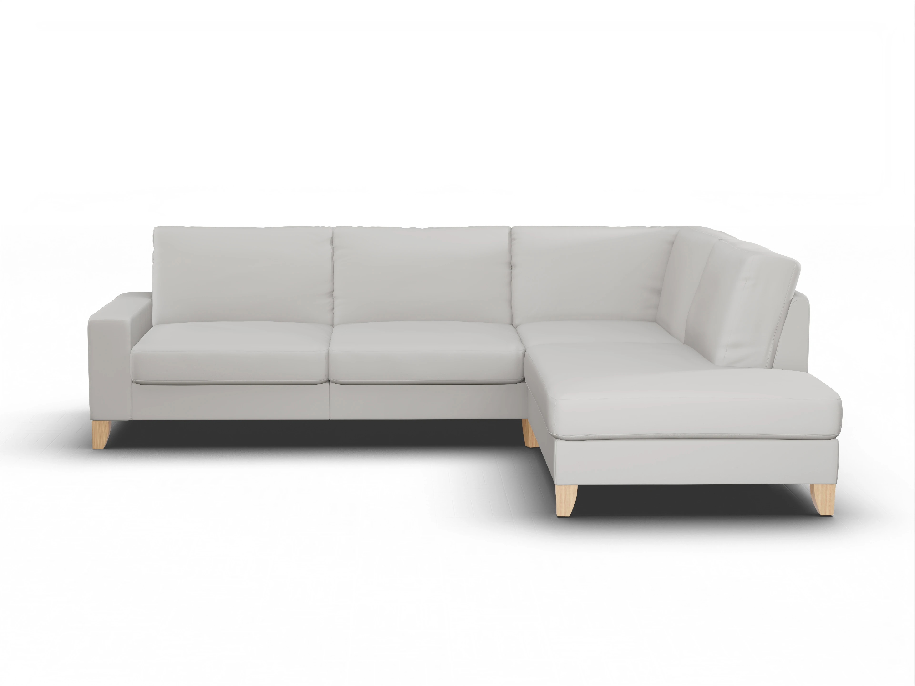 Ansicht des Produktes Casco 2.0 Ecksofa rechts Abschluss offen in Leder Grau