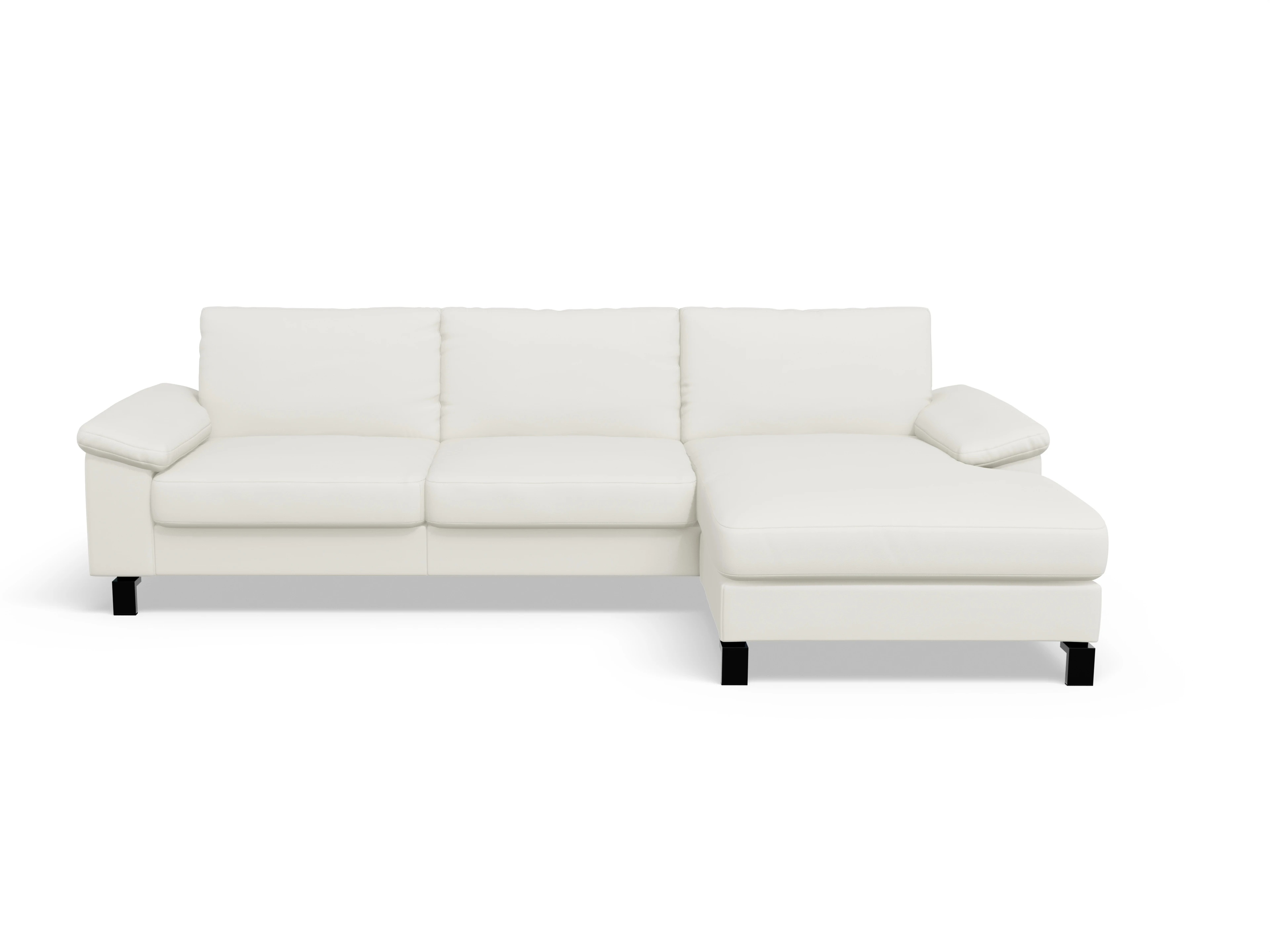 Ansicht des Produktes Casco 2.0 Ecksofa rechts Abschluss offen in Leder Weiss