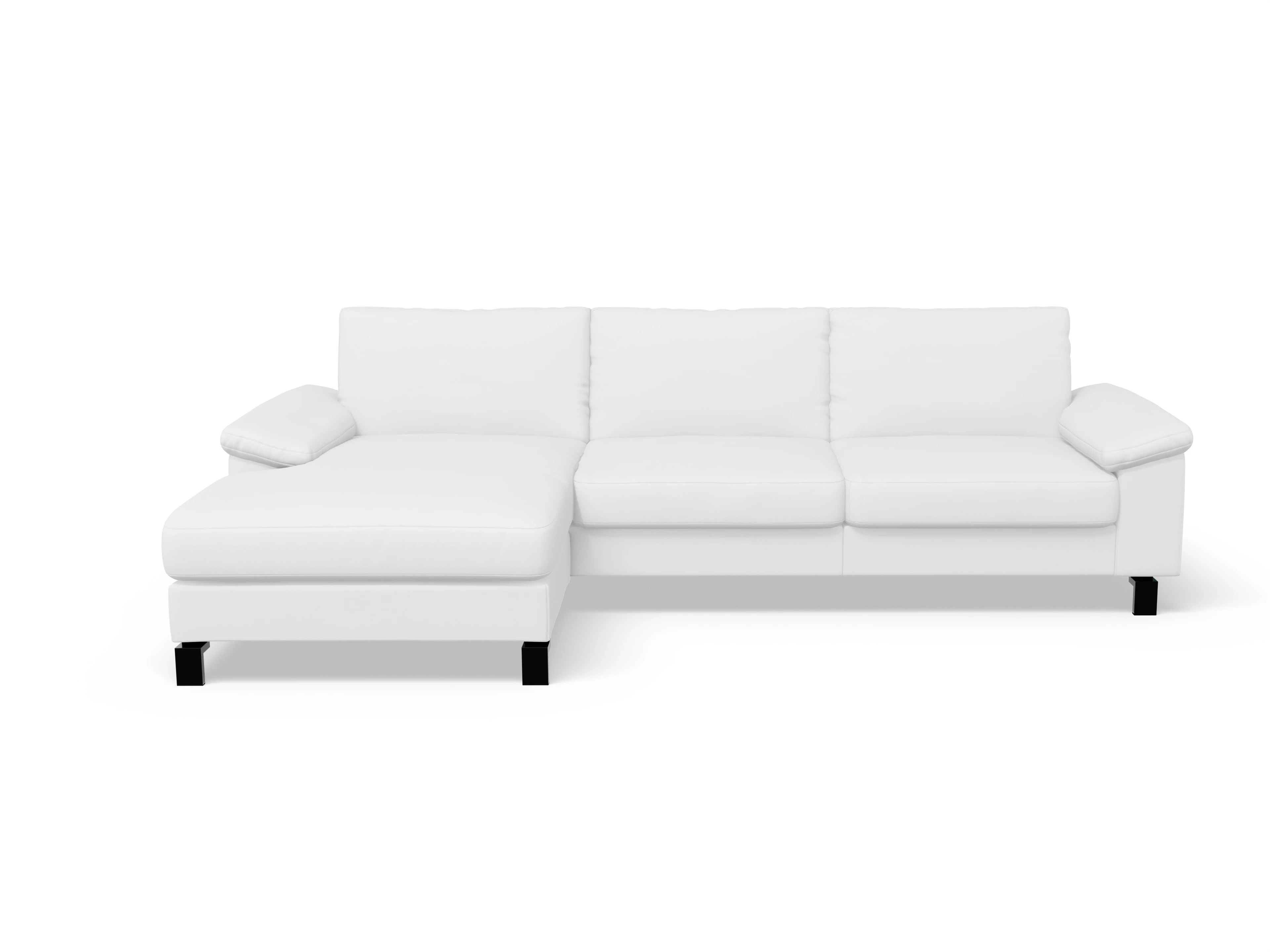 Casco Ecksofa LO Large L Ansicht des Produktes Casco 2.0 Ecksofa links Abschluss offen in Leder Beige