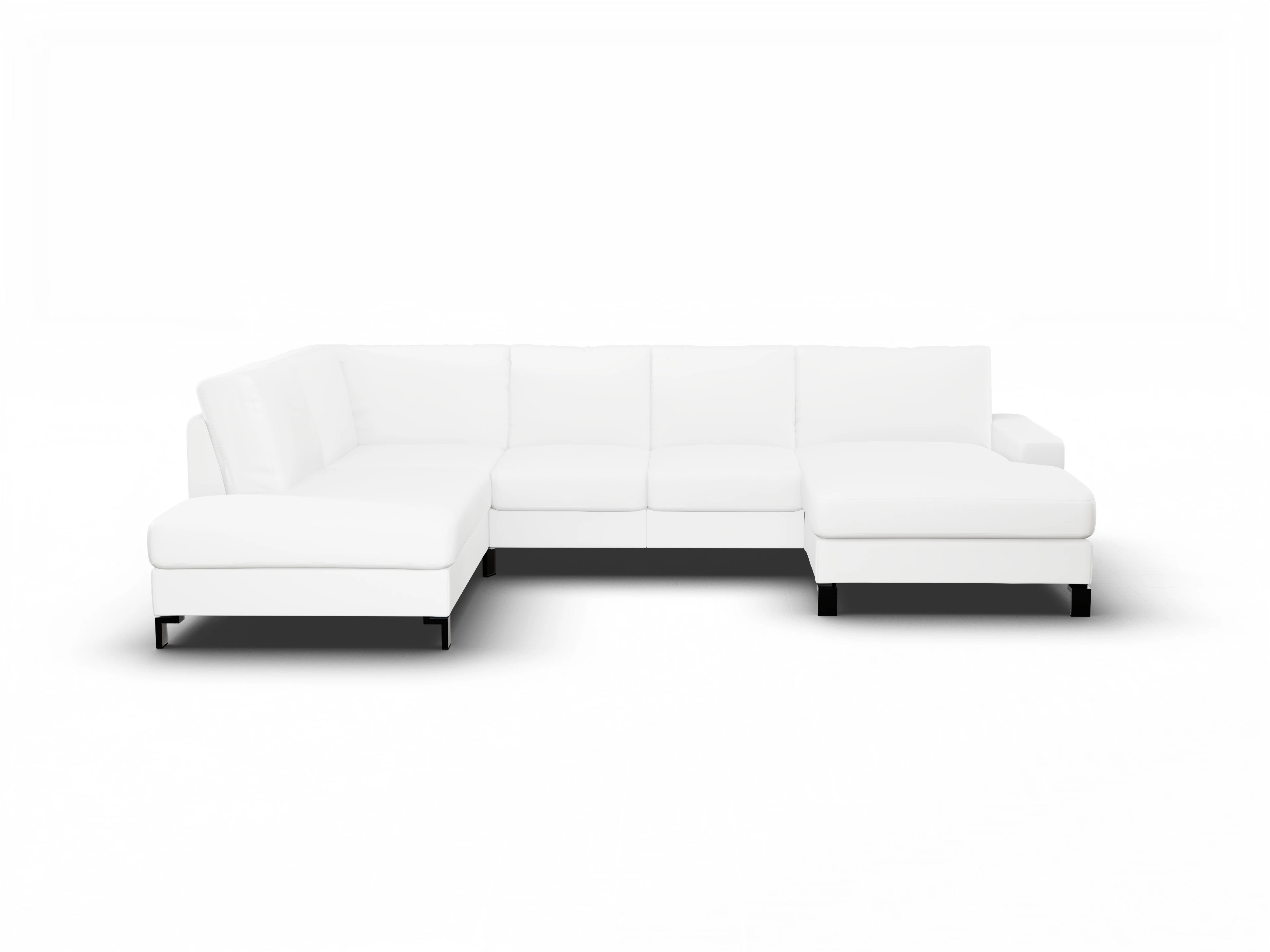 Ansicht des Produktes Casco 2.0 Wohnlandschaft offen beidseitig in Leder Beige