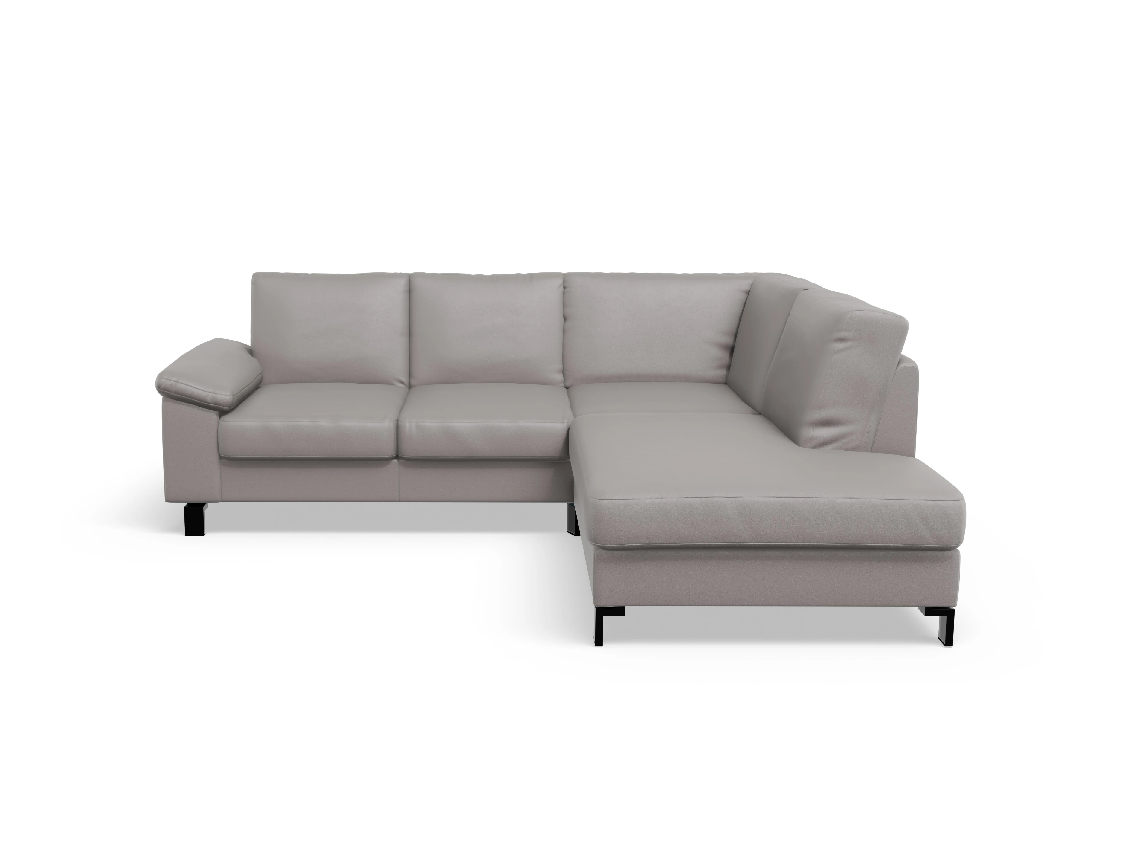 Ansicht des Produktes Casco 2.0 Ecksofa rechts Abschluss offen in Leder Grau