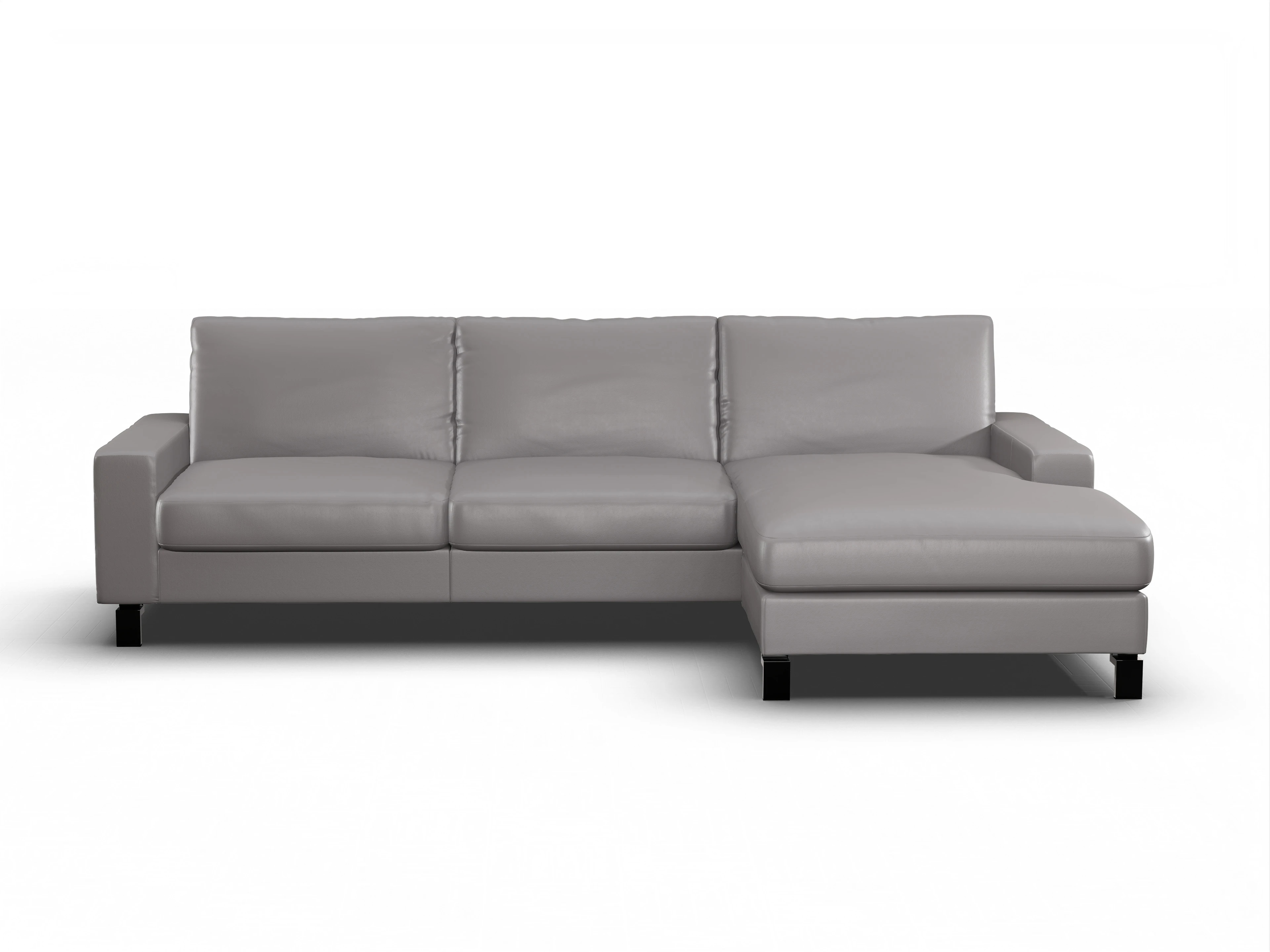Ansicht des Produktes Casco 2.0 Ecksofa rechts Abschluss offen in Leder Grau