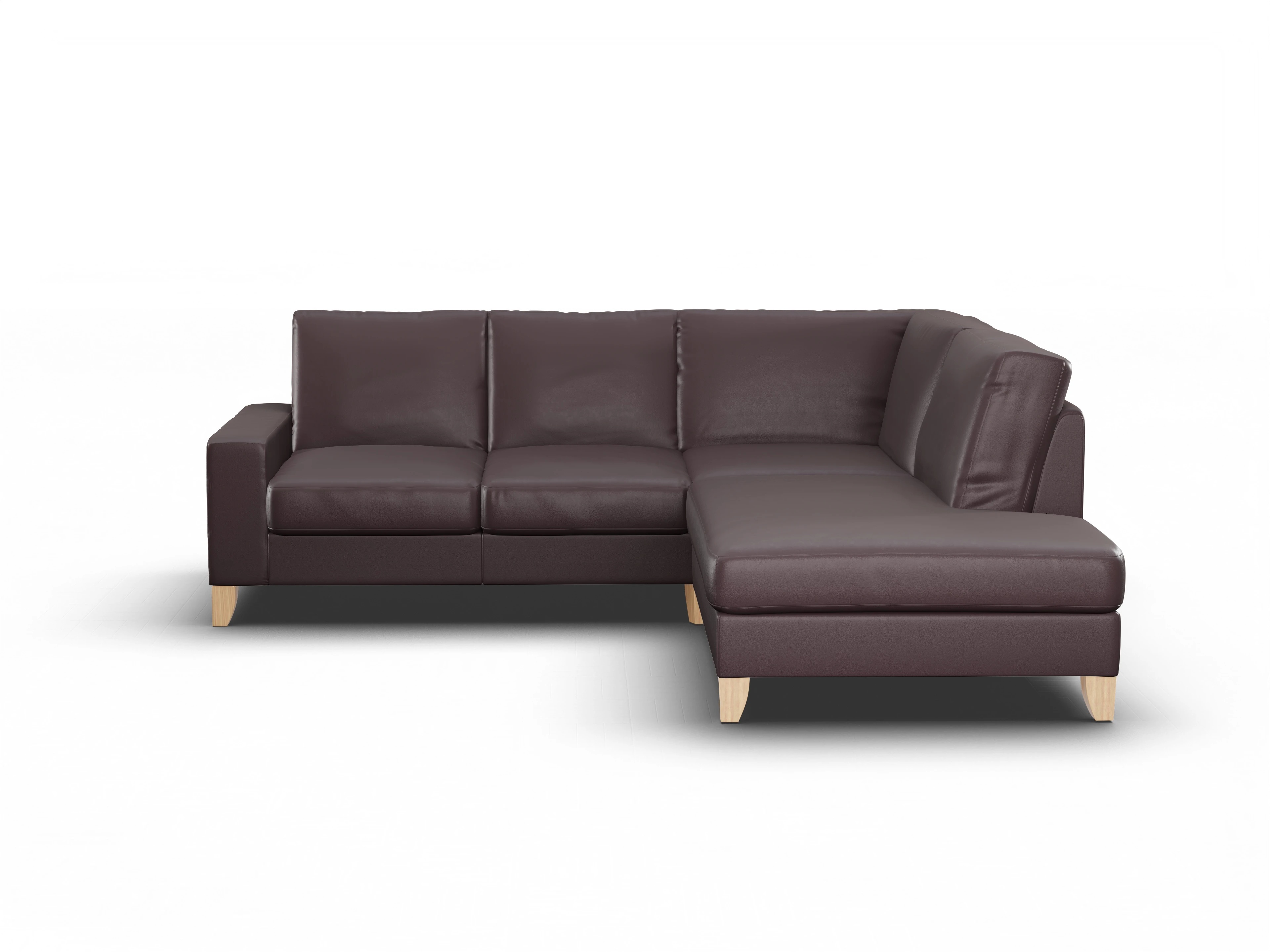 Ansicht des Produktes Casco 2.0 Ecksofa rechts Abschluss offen in Leder Braun