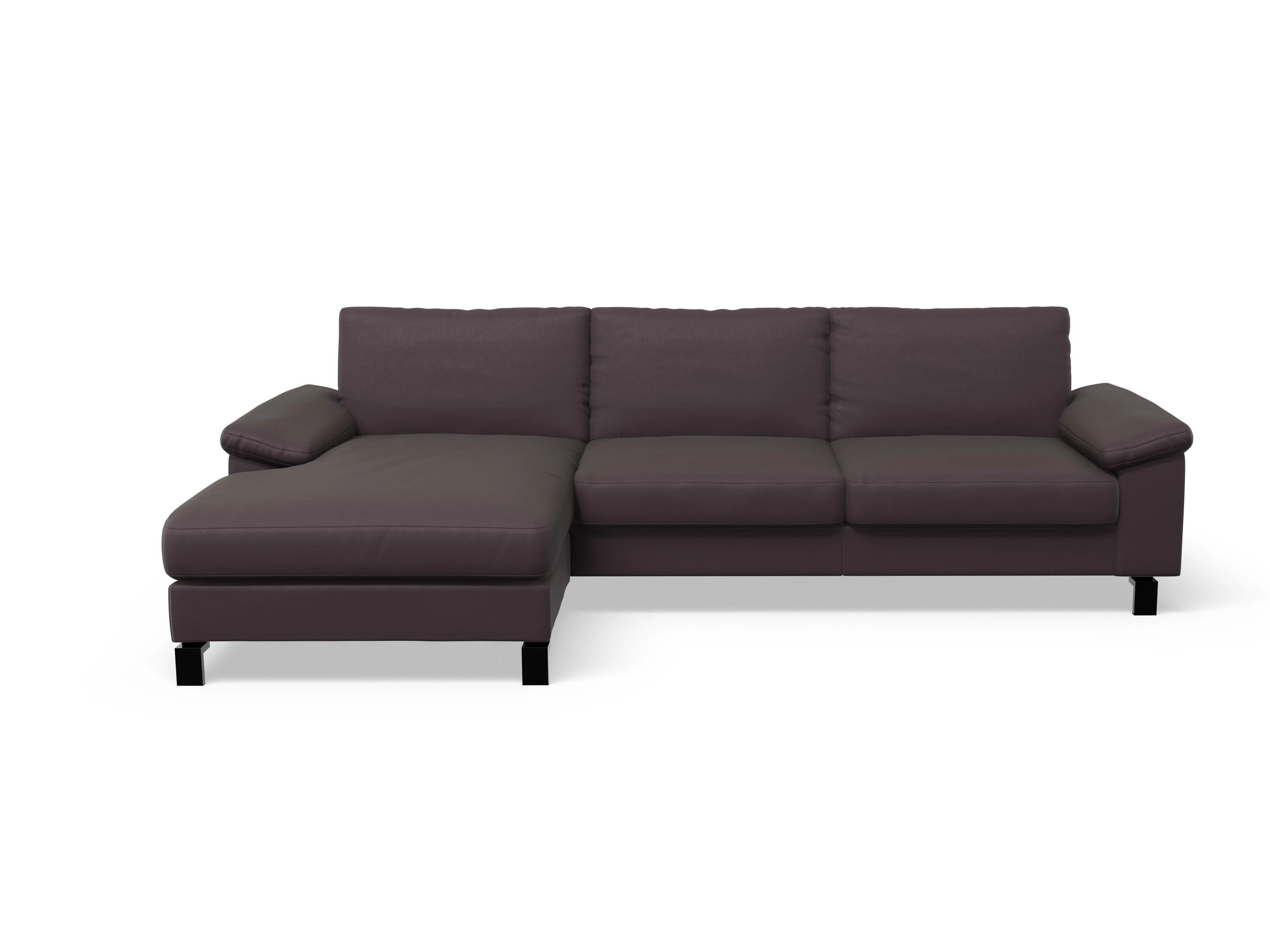 Ansicht des Produktes Casco 2.0 Ecksofa links Abschluss offen in Leder Braun