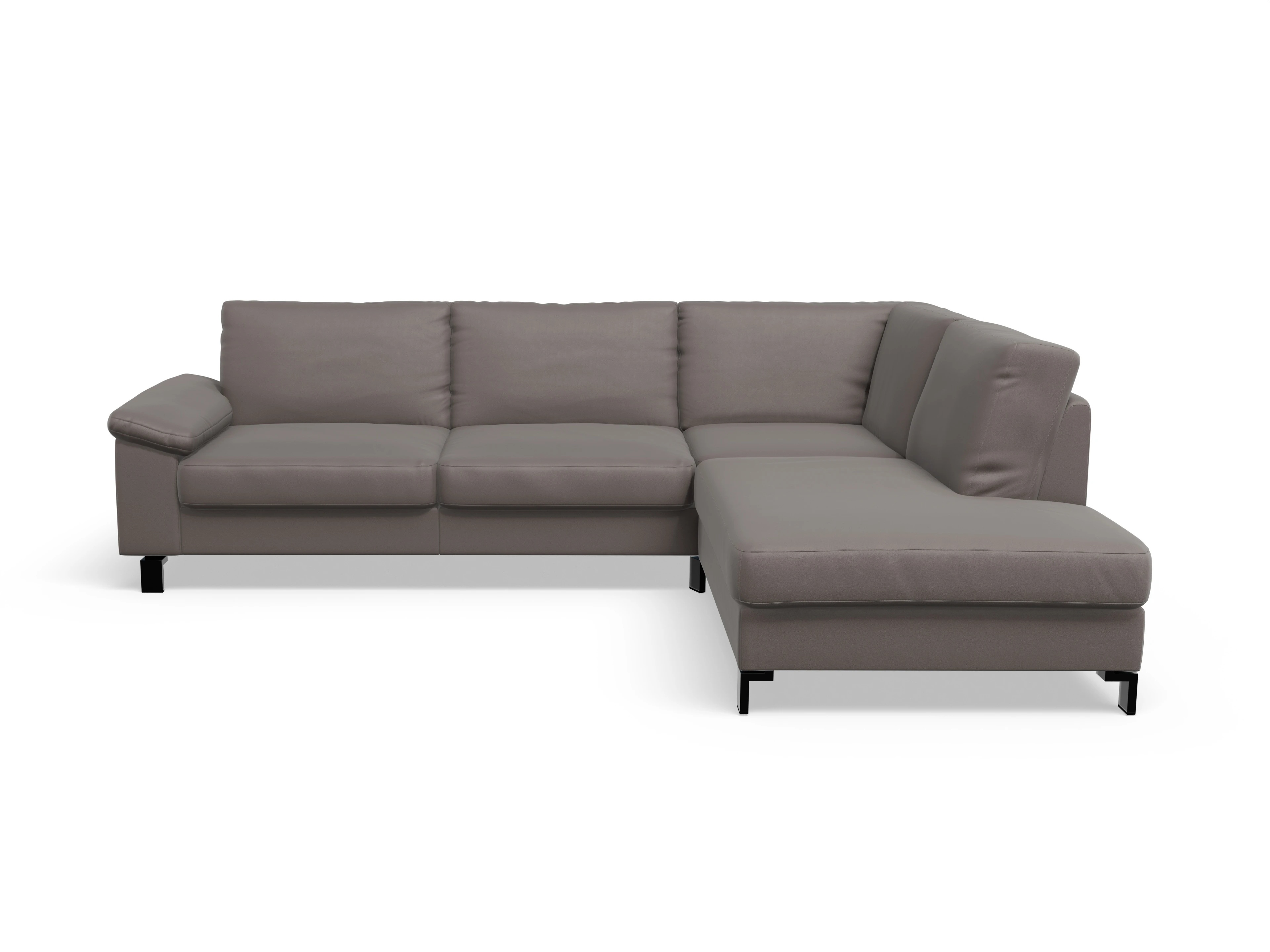 Ansicht des Produktes Casco 2.0 Ecksofa rechts Abschluss offen in Leder Grau