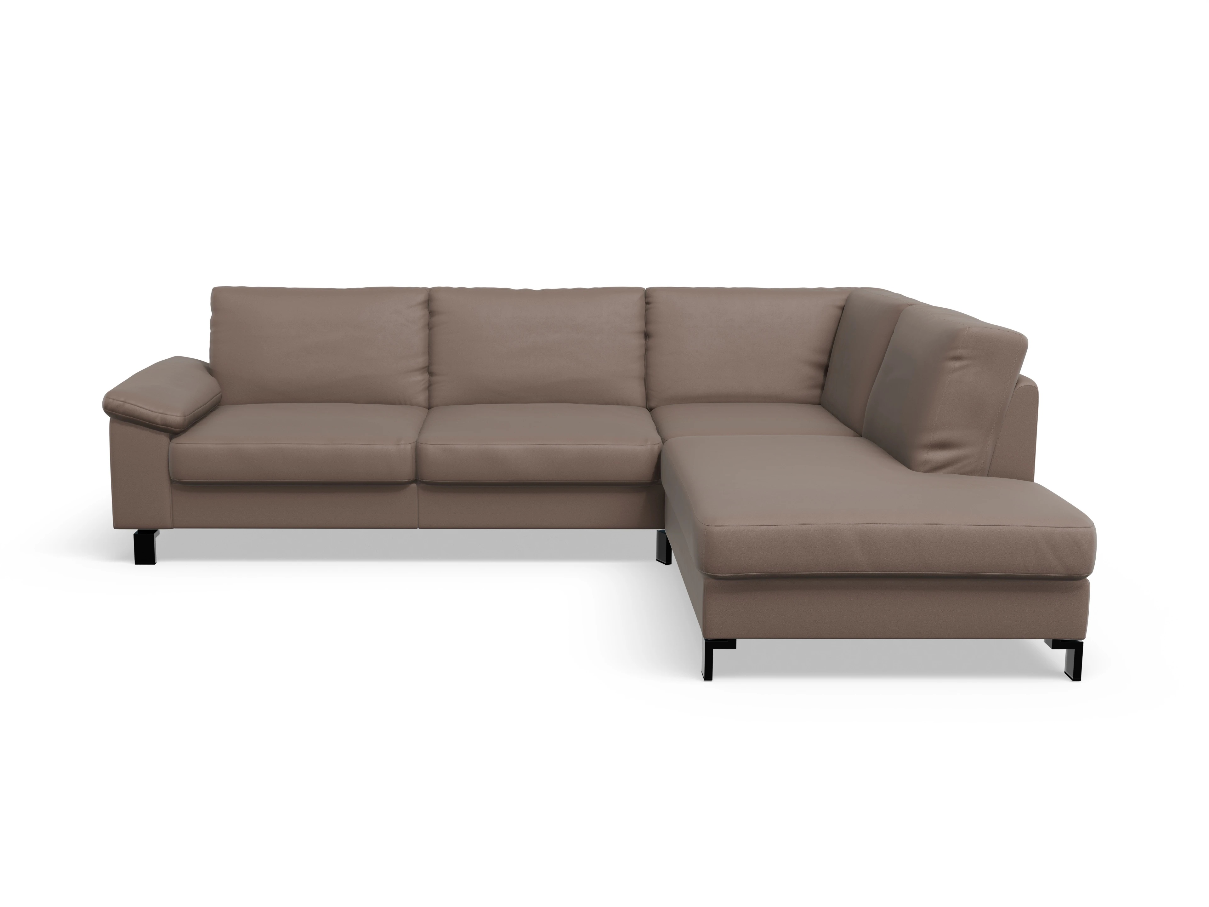 Ansicht des Produktes Casco 2.0 Ecksofa rechts Abschluss offen in Leder Braun