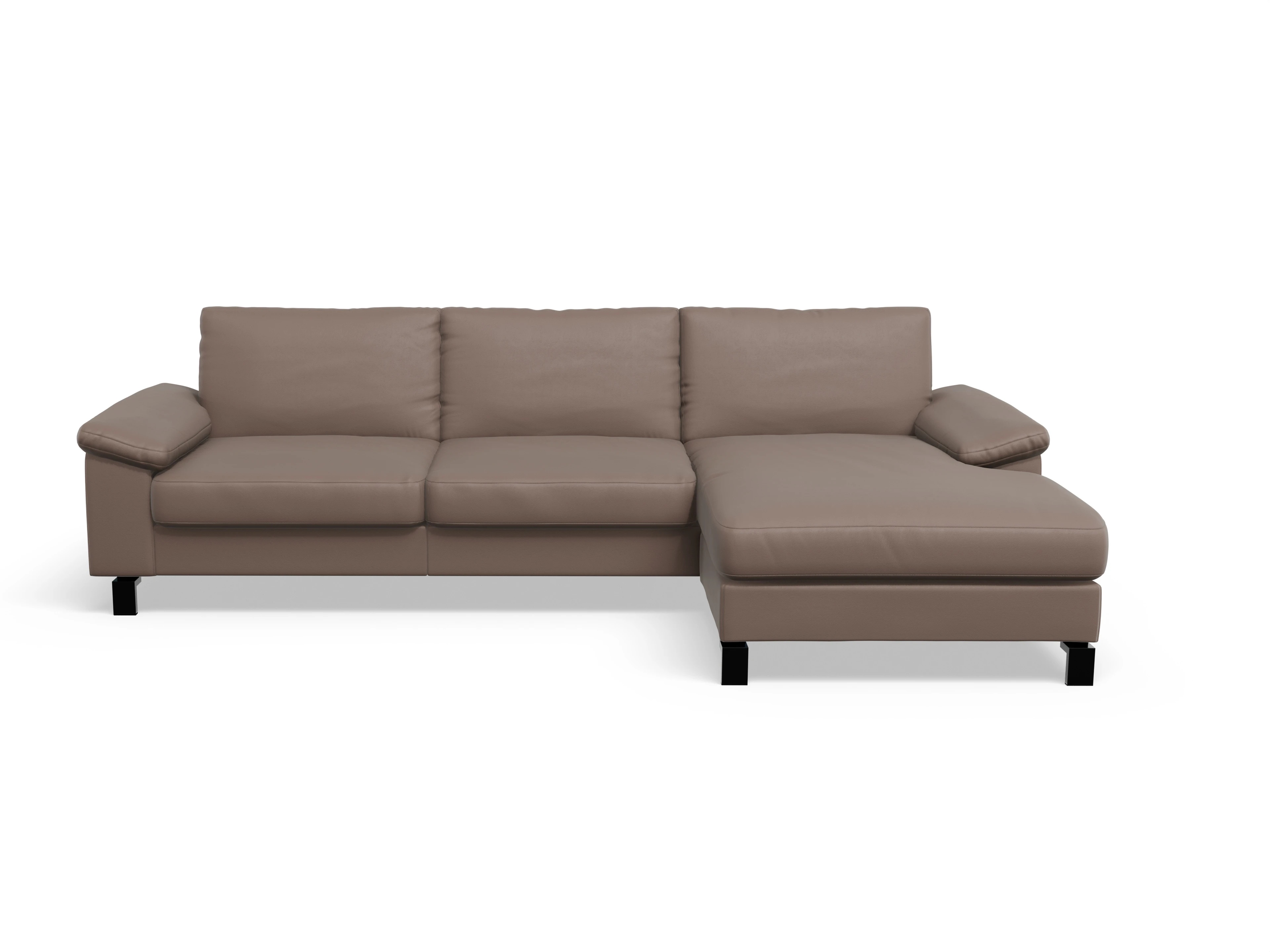 Casco Ecksofa LO Large R Ansicht des Produktes Casco 2.0 Ecksofa rechts Abschluss offen in Leder Braun