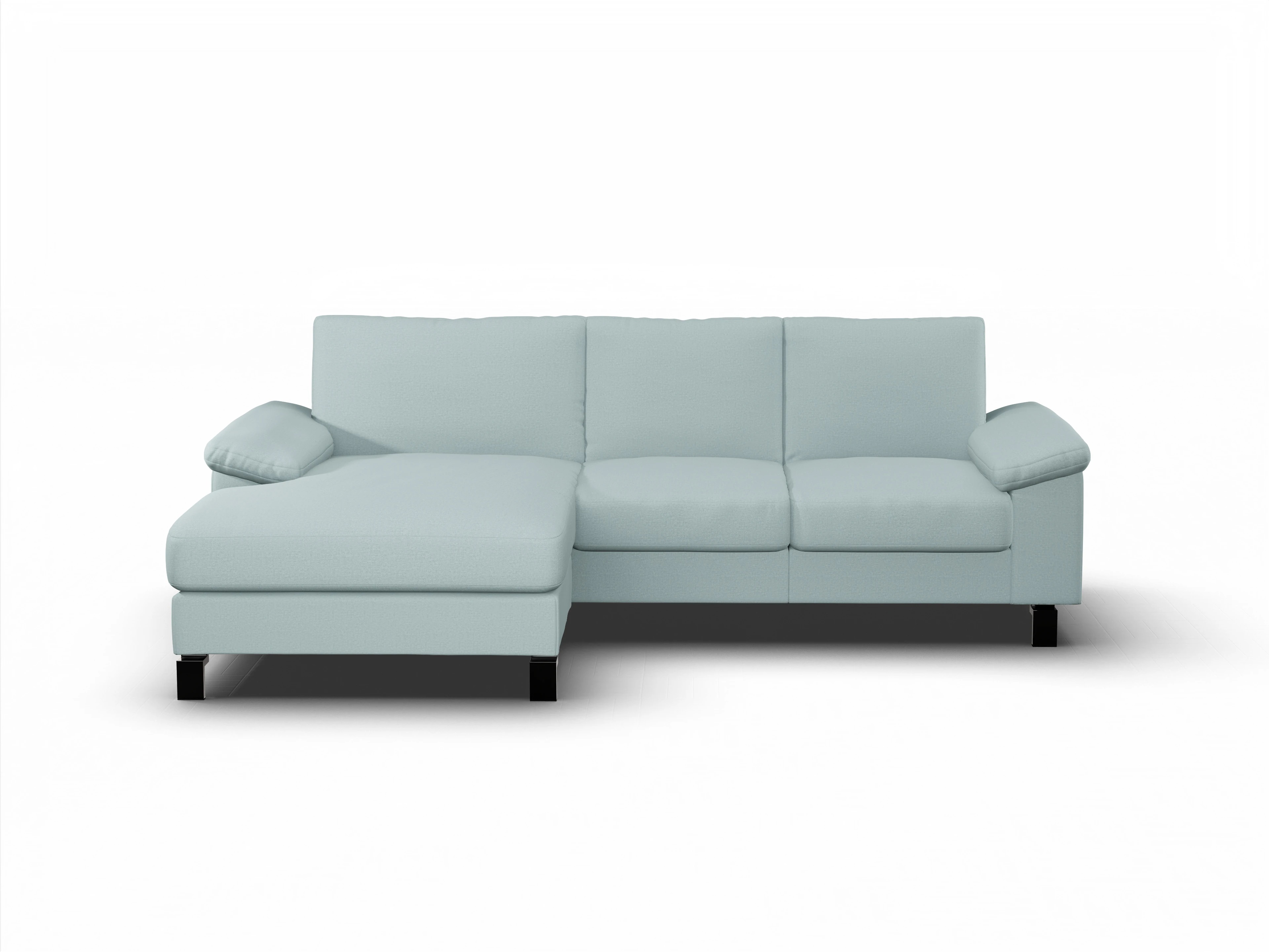 Ansicht des Produktes Casco 2.0 Ecksofa links Abschluss offen in Stoff Blau