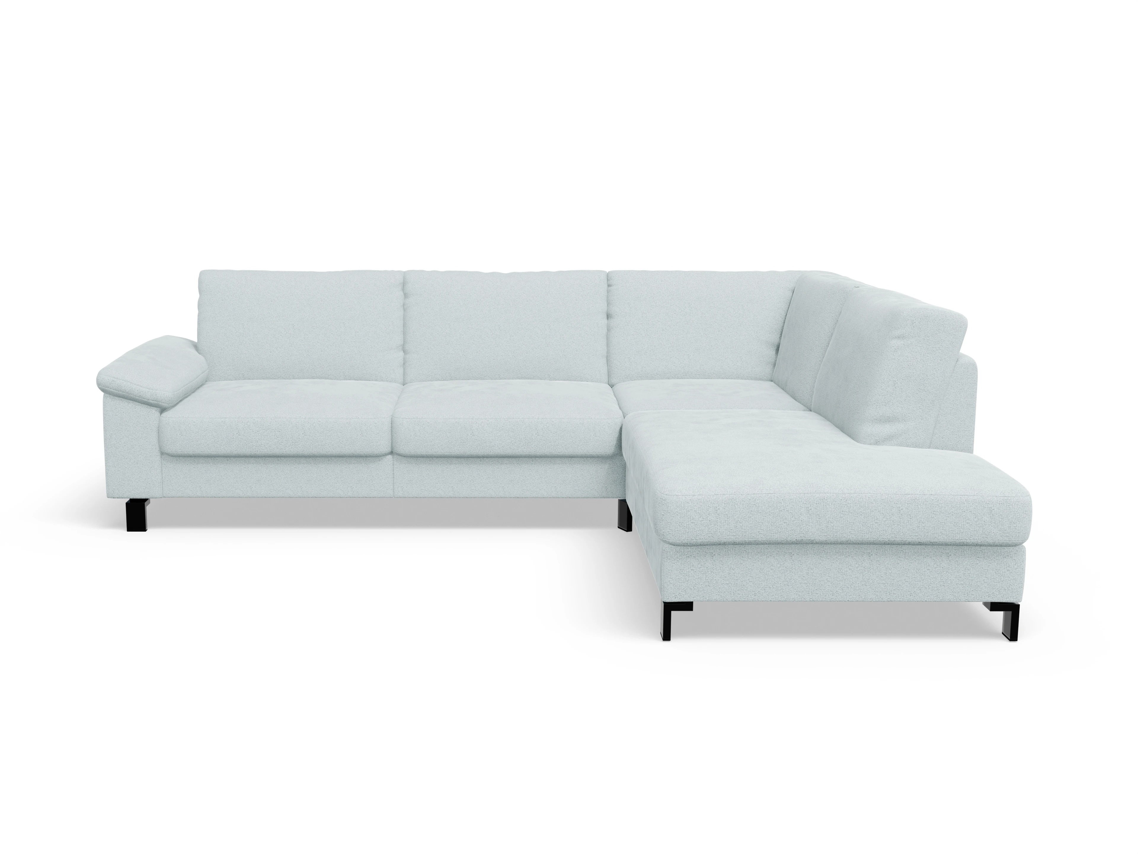 Ansicht des Produktes Casco 2.0 Ecksofa rechts Abschluss offen in Stoff Blau