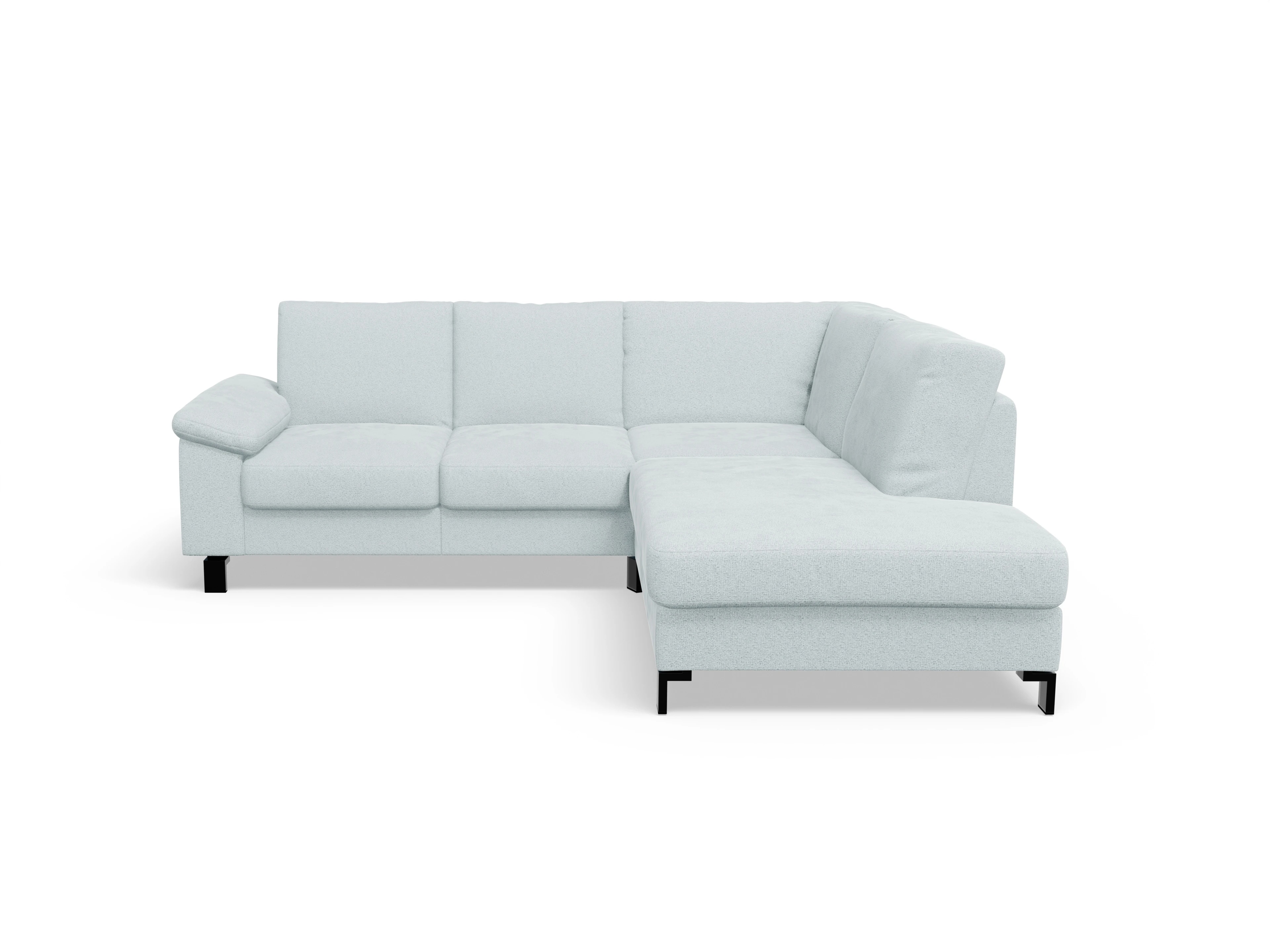 Ansicht des Produktes Casco 2.0 Ecksofa rechts Abschluss offen in Stoff Blau