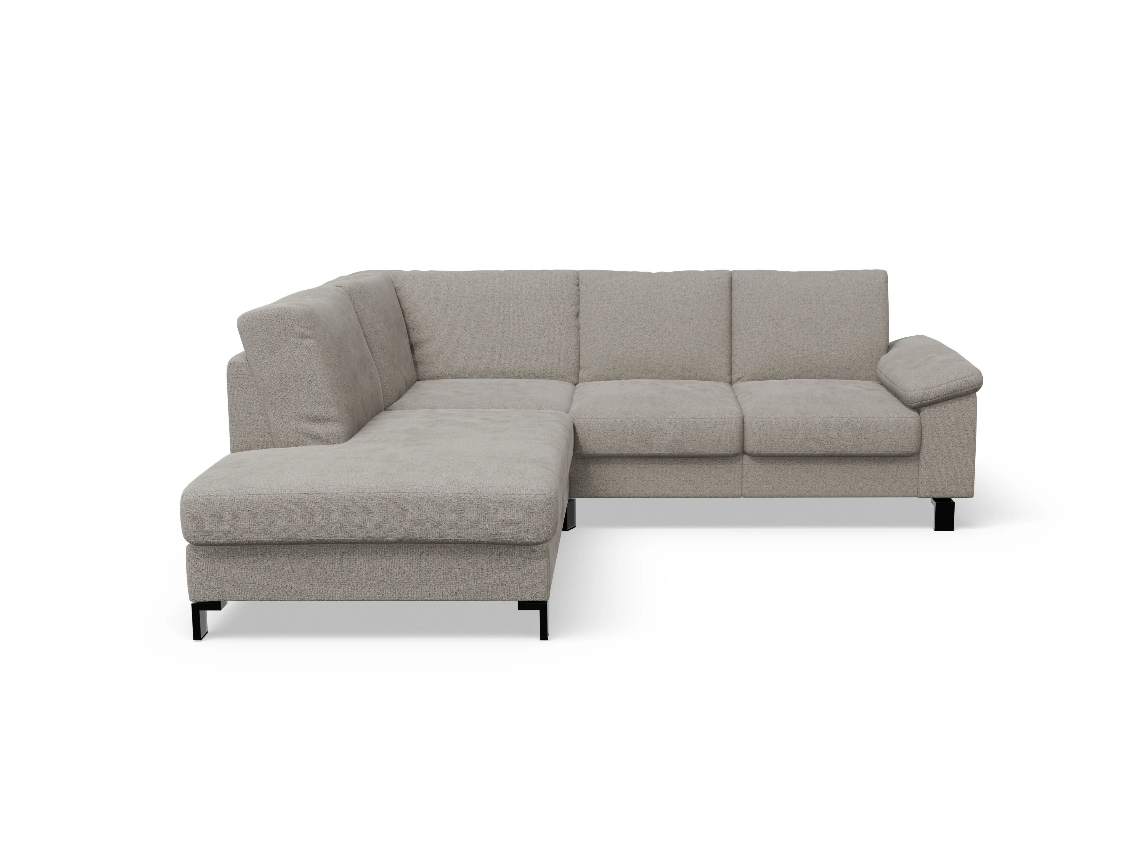 Ansicht des Produktes Casco 2.0 Ecksofa links Abschluss offen in Stoff Grau
