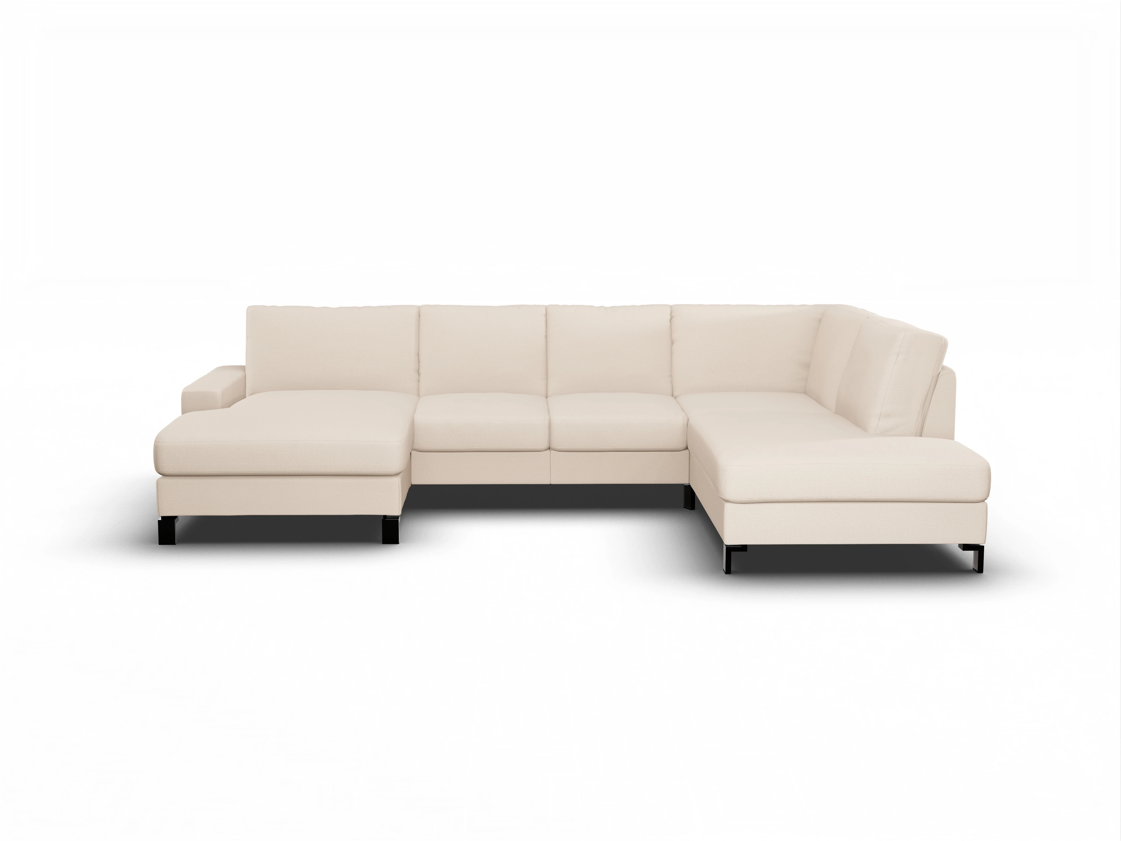 Ansicht des Produktes Casco 2.0 Wohnlandschaft offen beidseitig in Stoff Beige