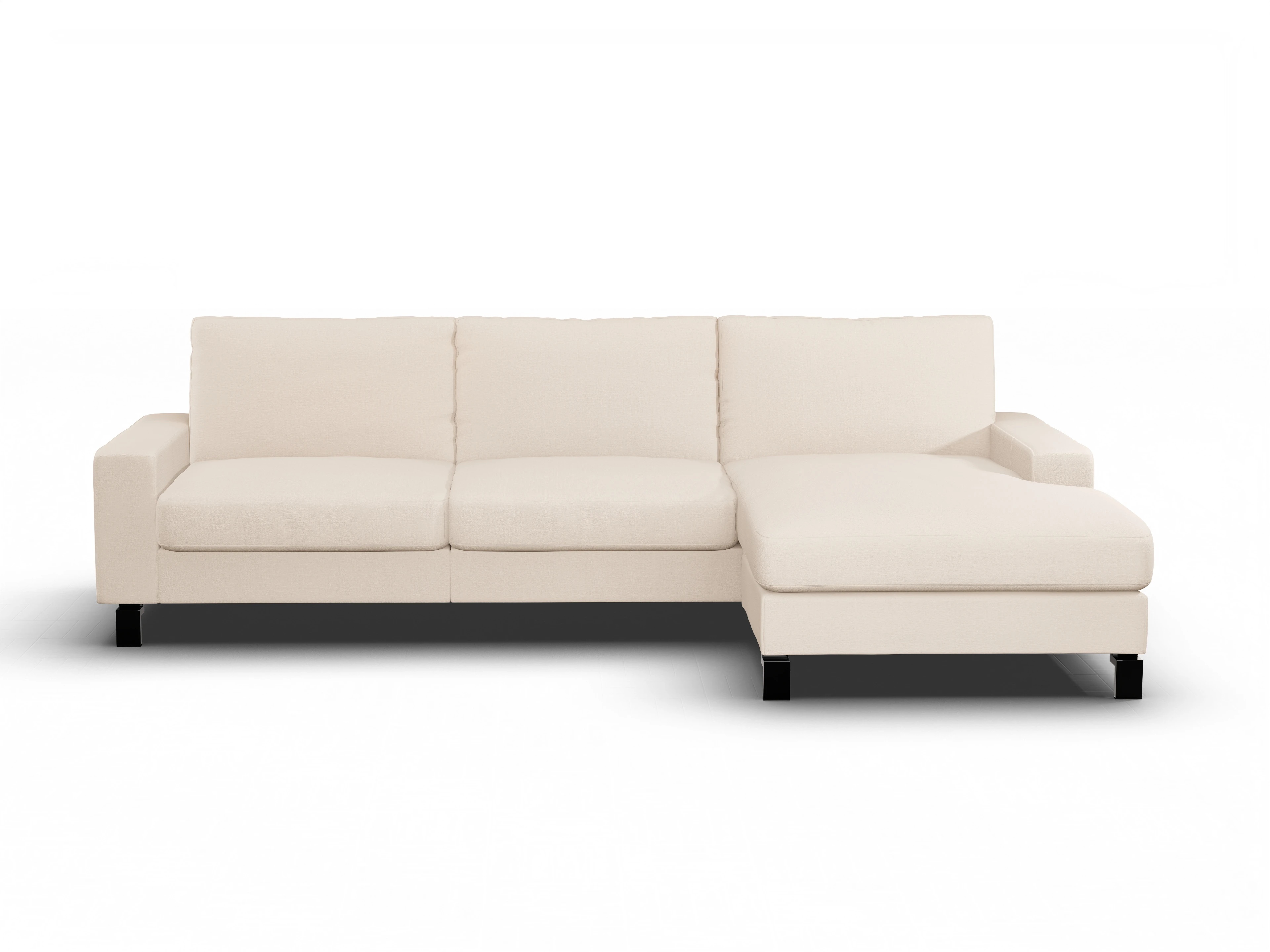 Ansicht des Produktes Casco 2.0 Ecksofa rechts Abschluss offen in Stoff Beige