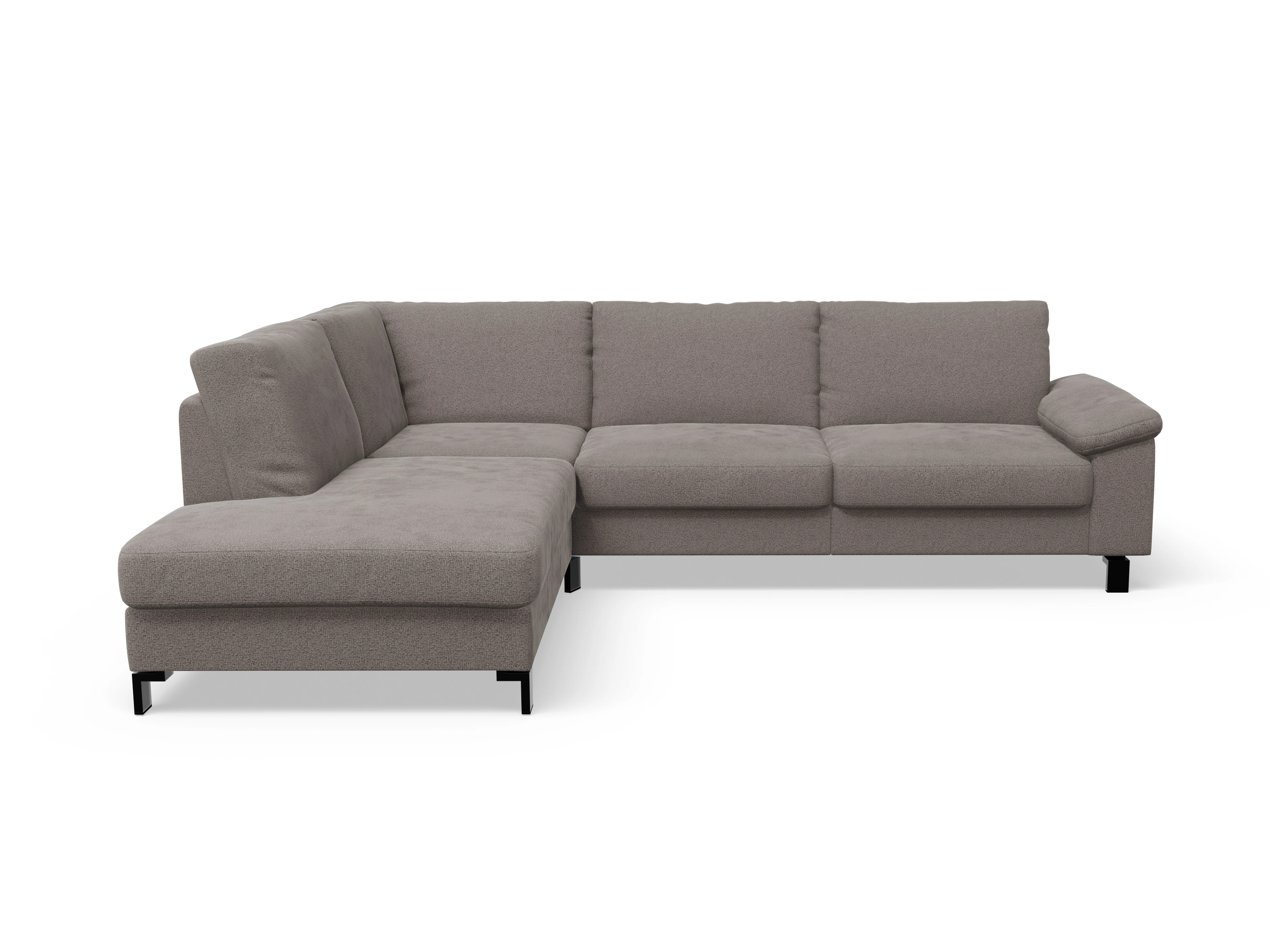 Ansicht des Produktes Casco 2.0 Ecksofa links Abschluss offen in Stoff Braun