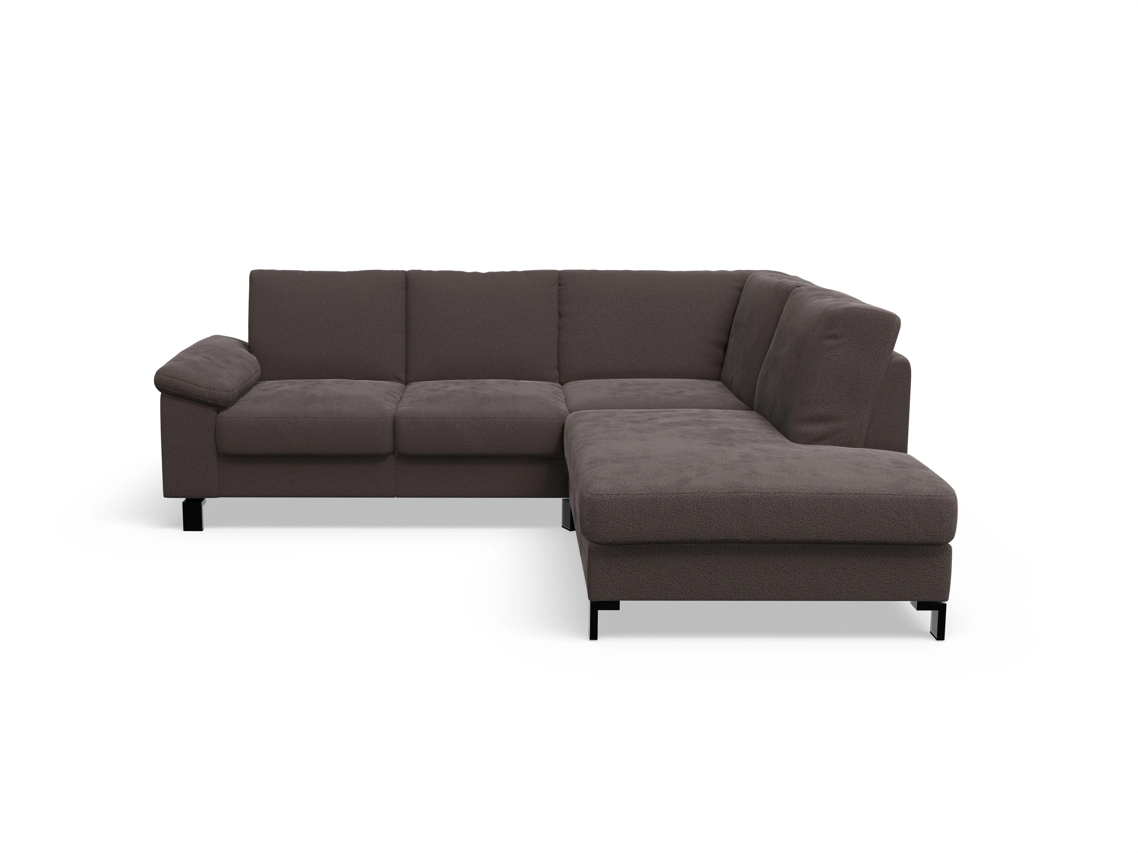 Ansicht des Produktes Casco 2.0 Ecksofa rechts Abschluss offen in Stoff Braun