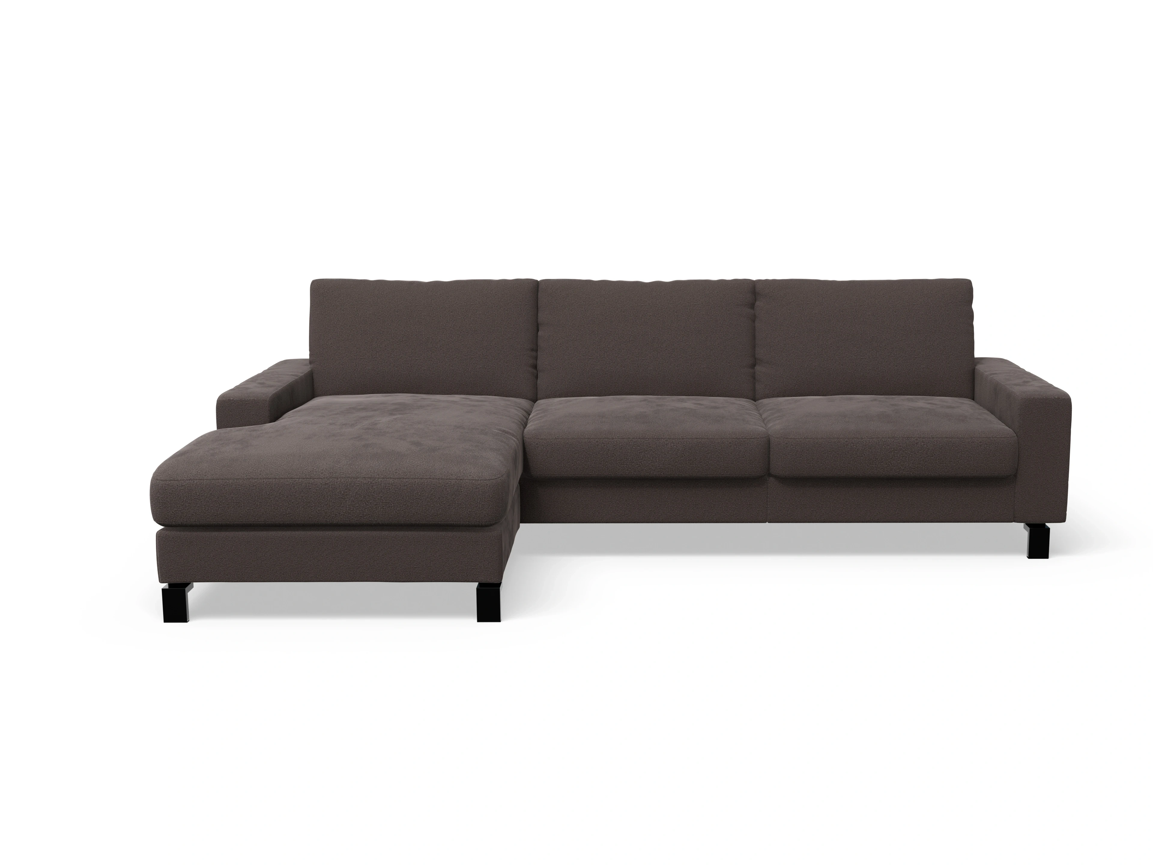 Ansicht des Produktes Casco 2.0 Ecksofa links Abschluss offen in Stoff Braun