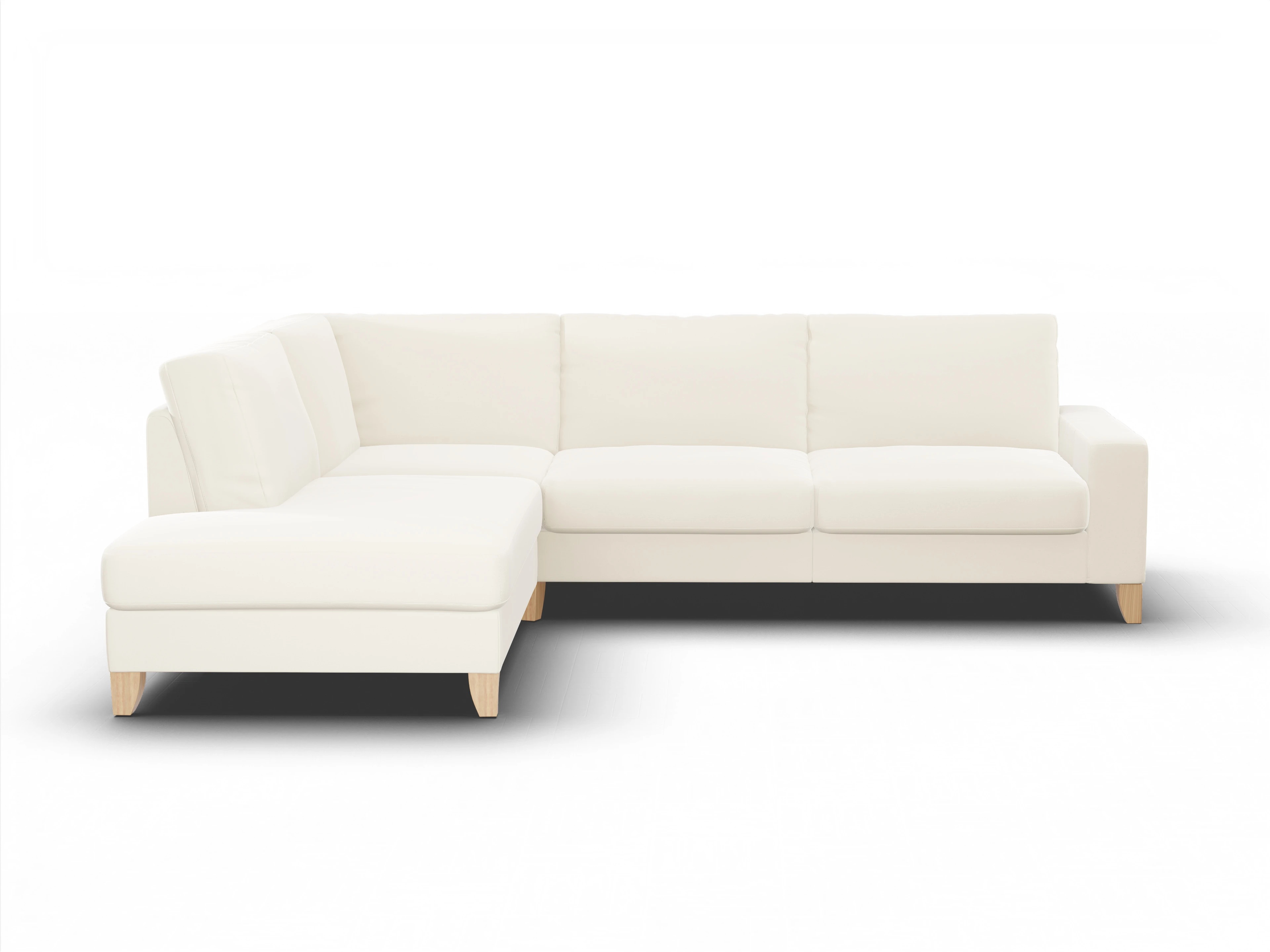Ansicht des Produktes Casco 2.0 Ecksofa links Abschluss offen in Stoff Beige